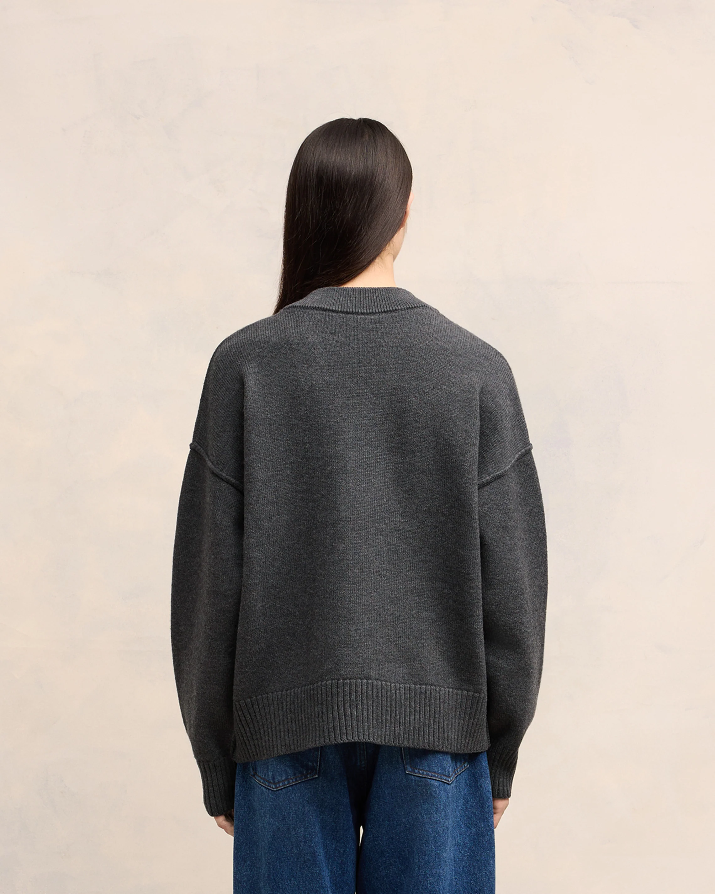 Heather Grey/Red Red Ami De Coeur Cardigan - leoleo123123