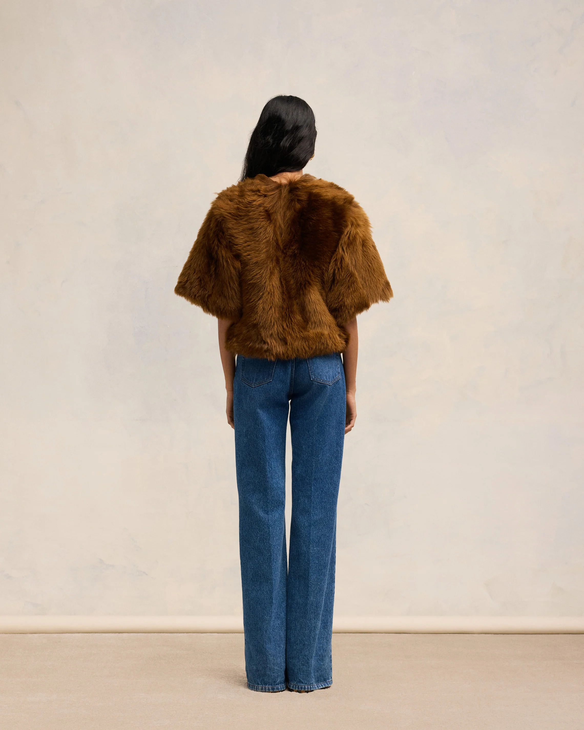 Fawn Shearling Top - leoleo123123