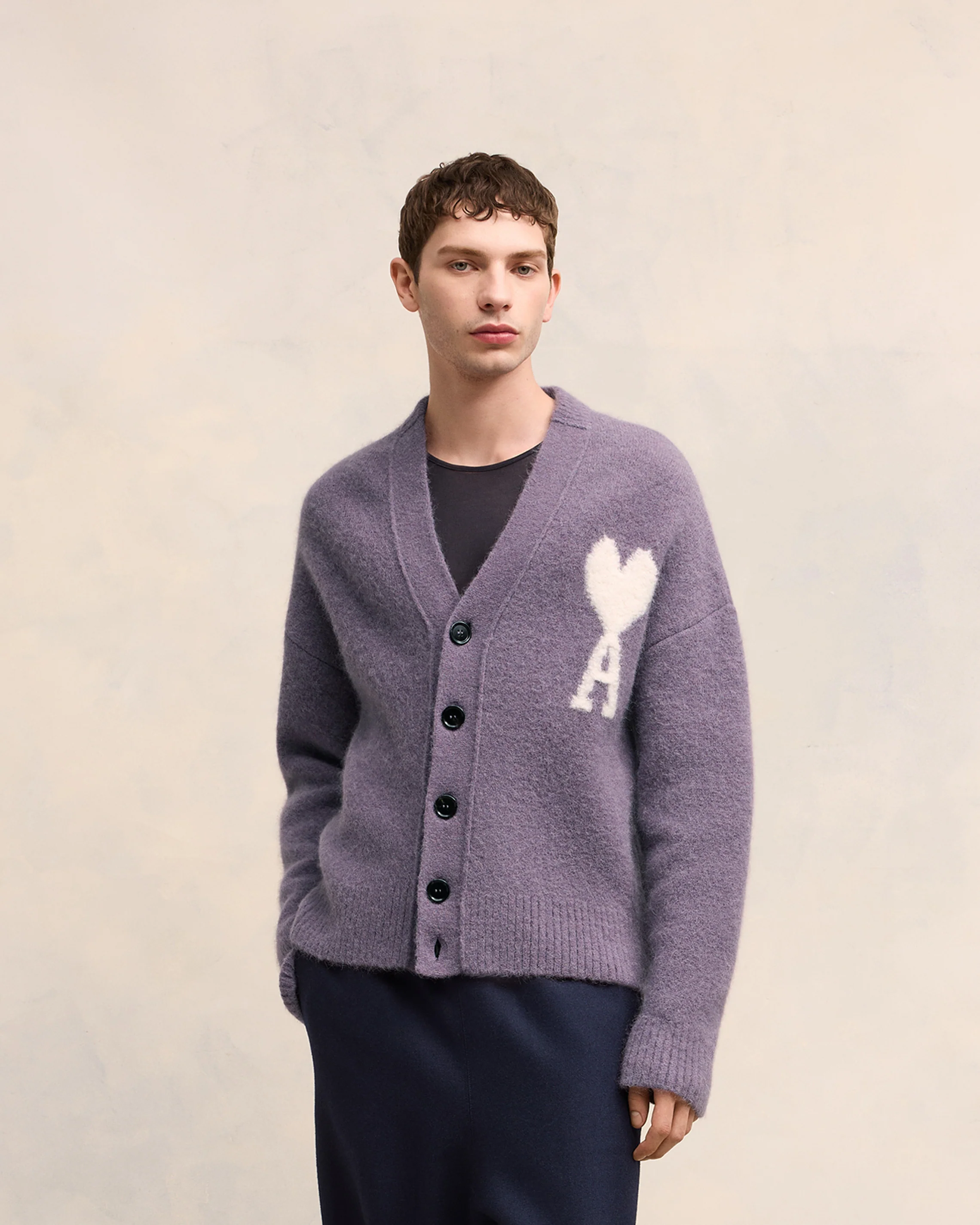 Lilac Off-White Ami De Coeur Cardigan - leoleo123123