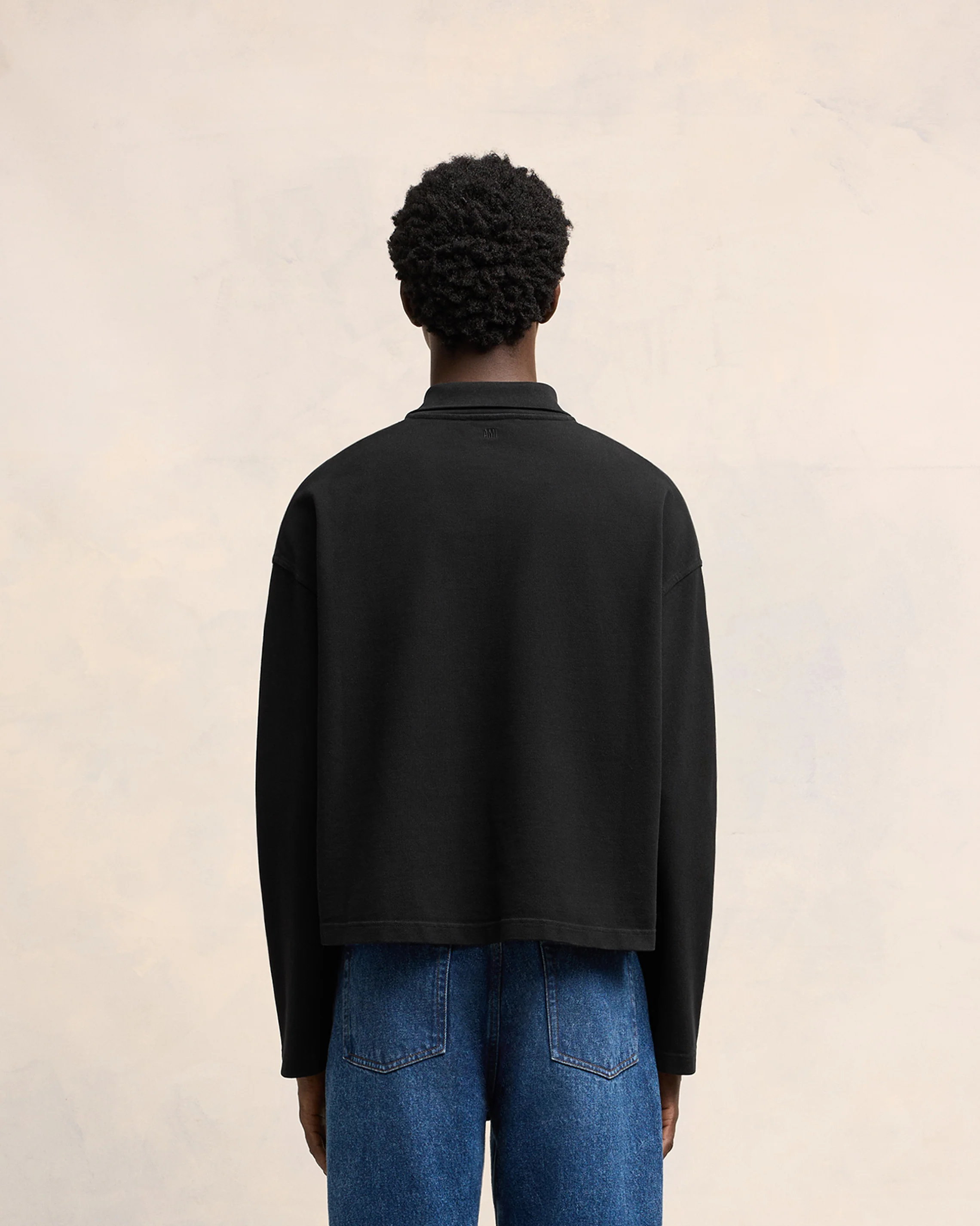 Black Ami De Coeur Long Sleeves Polo - leoleo123123
