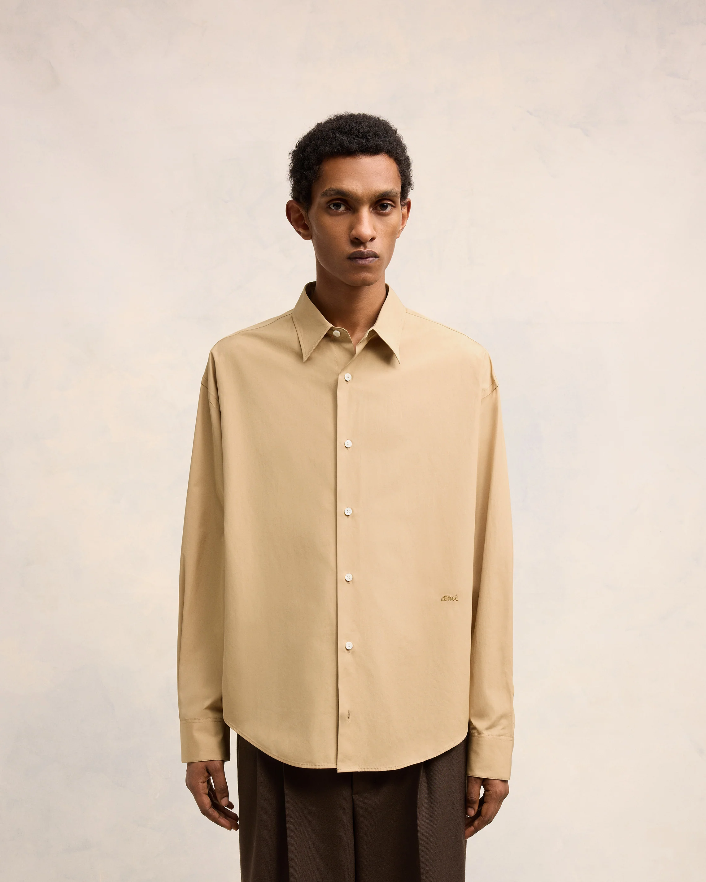 Sand Boxy Fit Shirt - leoleo123123
