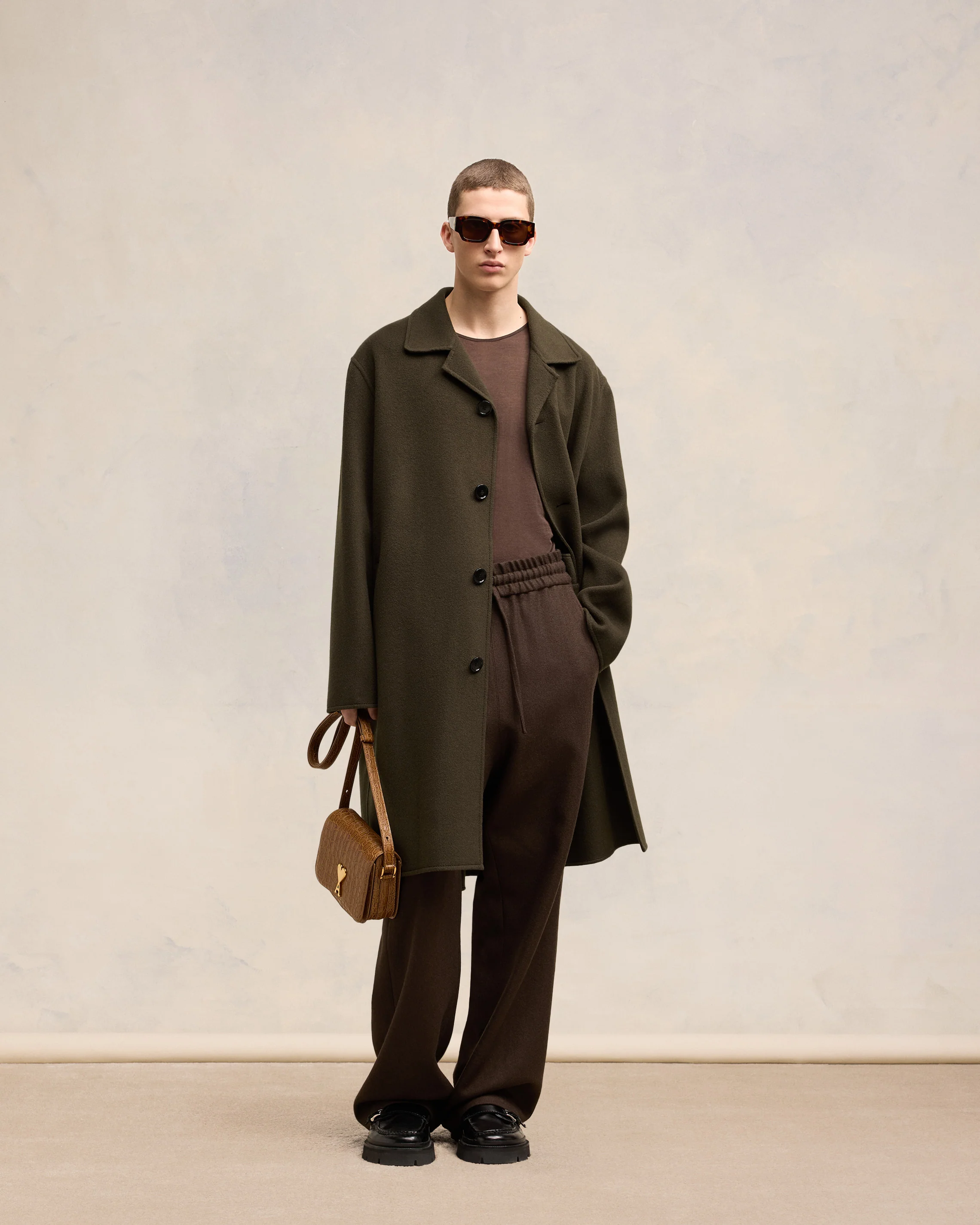 Dark Coffee Belted Car Coat - leoleo123123