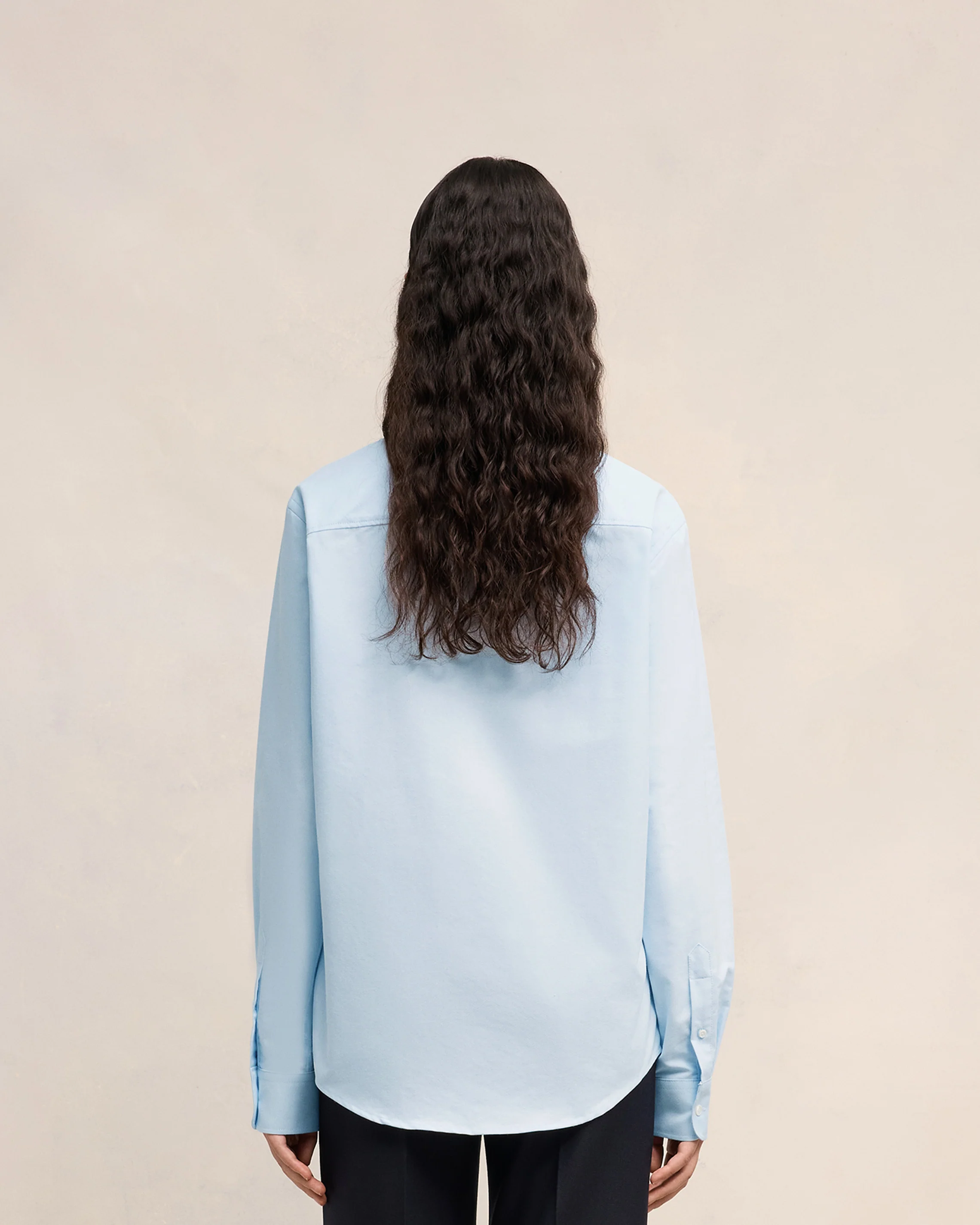 Sky Blue Button-Down Ami De Coeur Shirt - leoleo123123