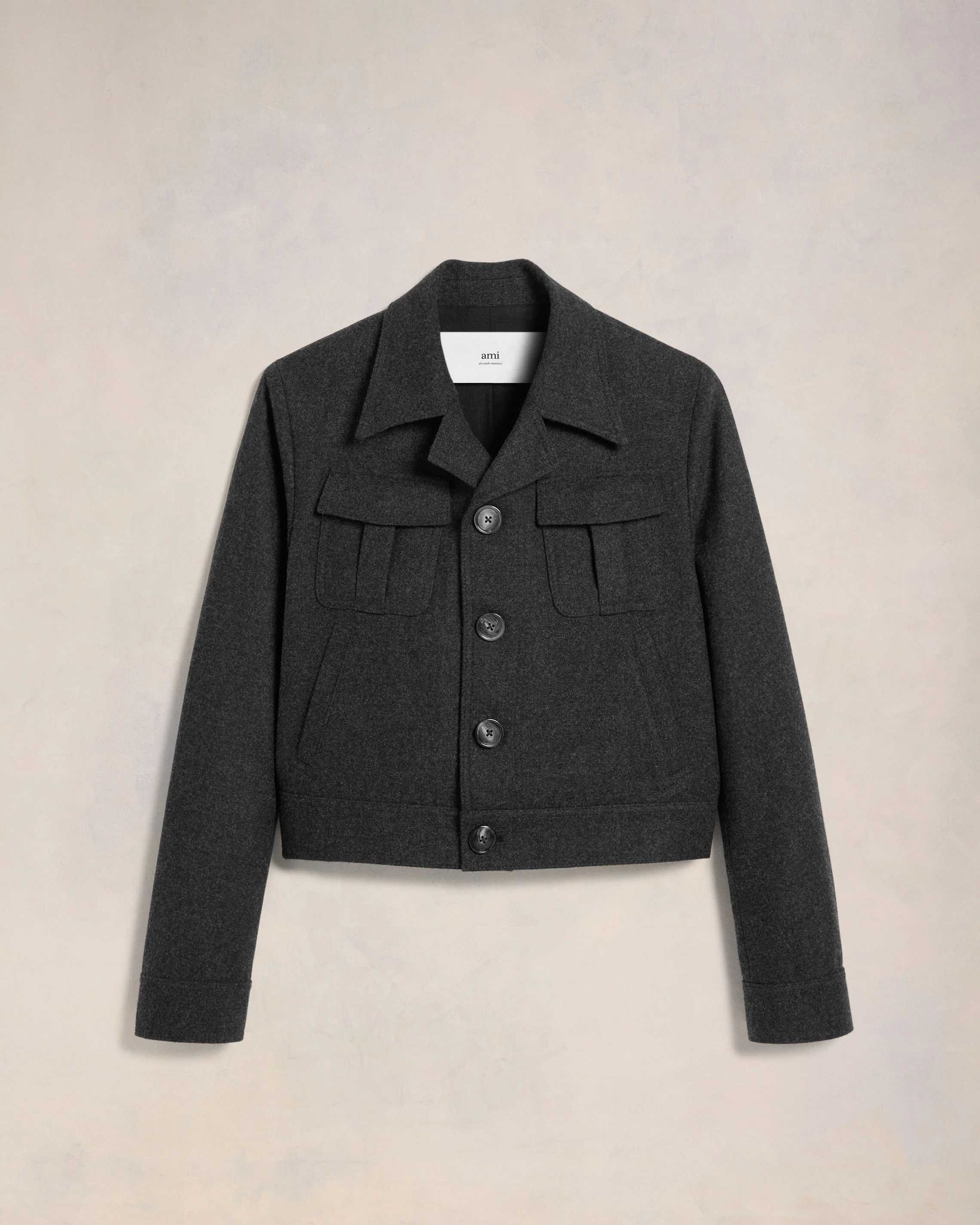 Dark Grey Military Jacket - leoleo123123