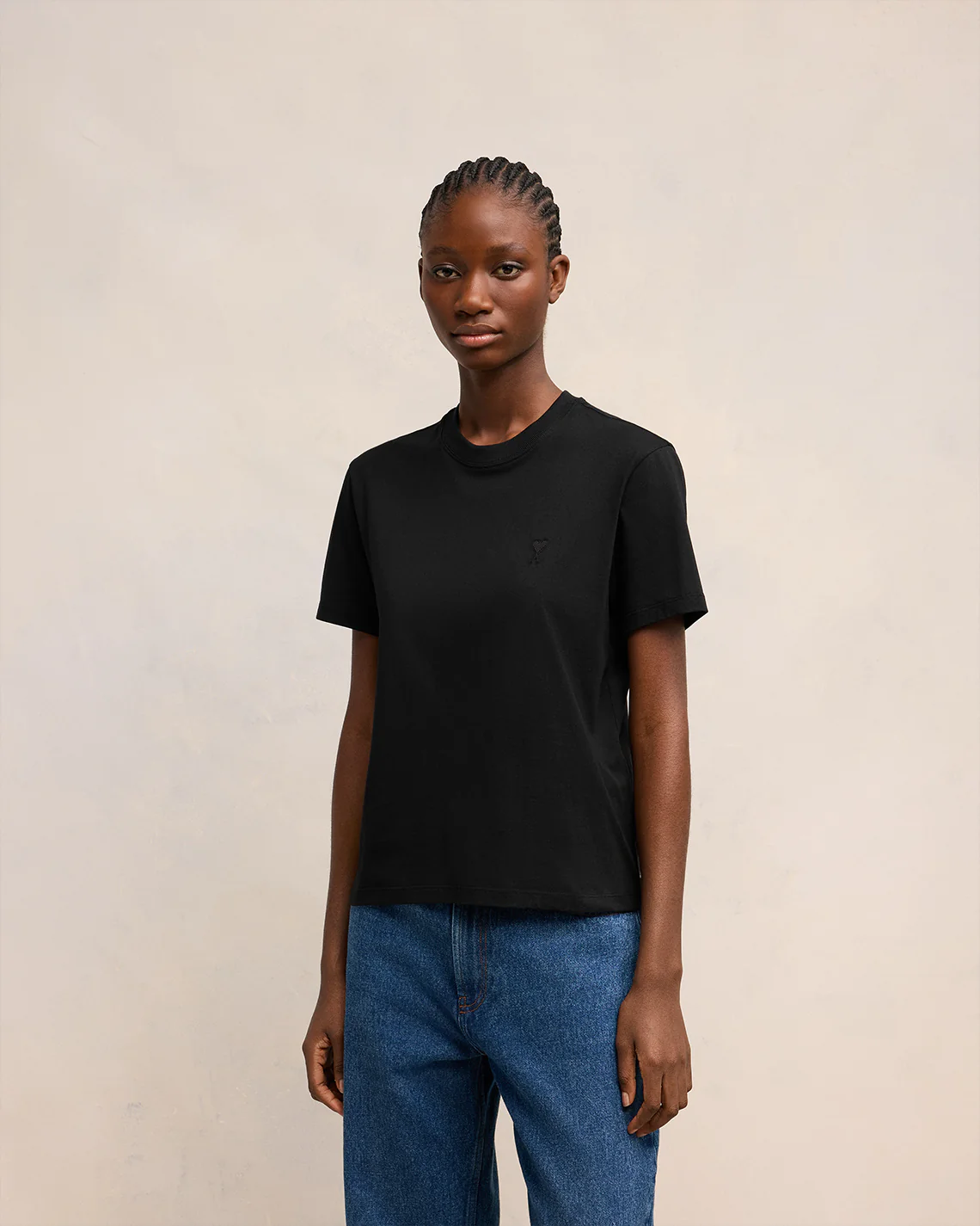 Black Jersey T-shirt | Ami De Coeur | Ami Paris US - leoleo123123