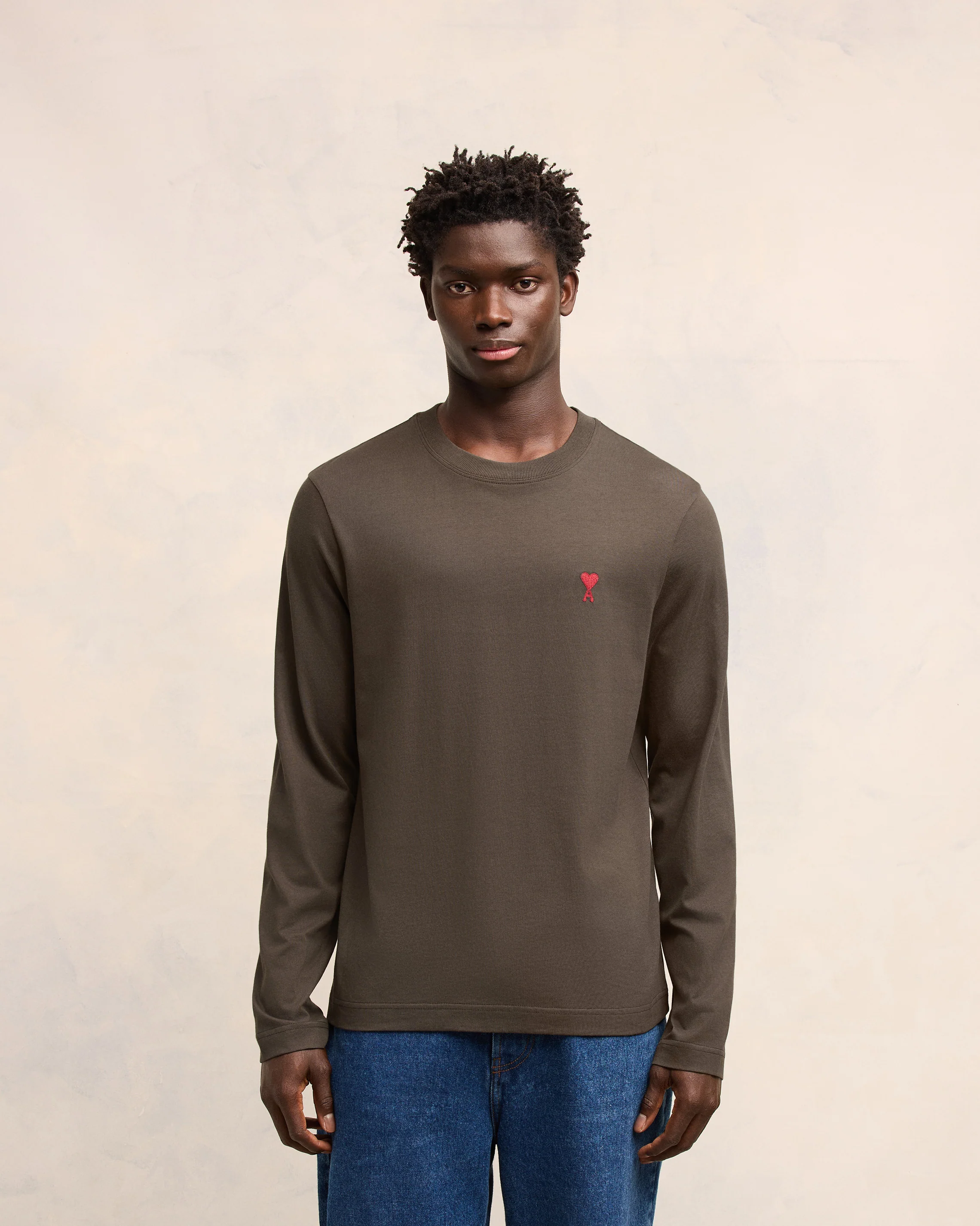 Dark Coffee Red Ami De Coeur Longlseeves T-Shirt - leoleo123123