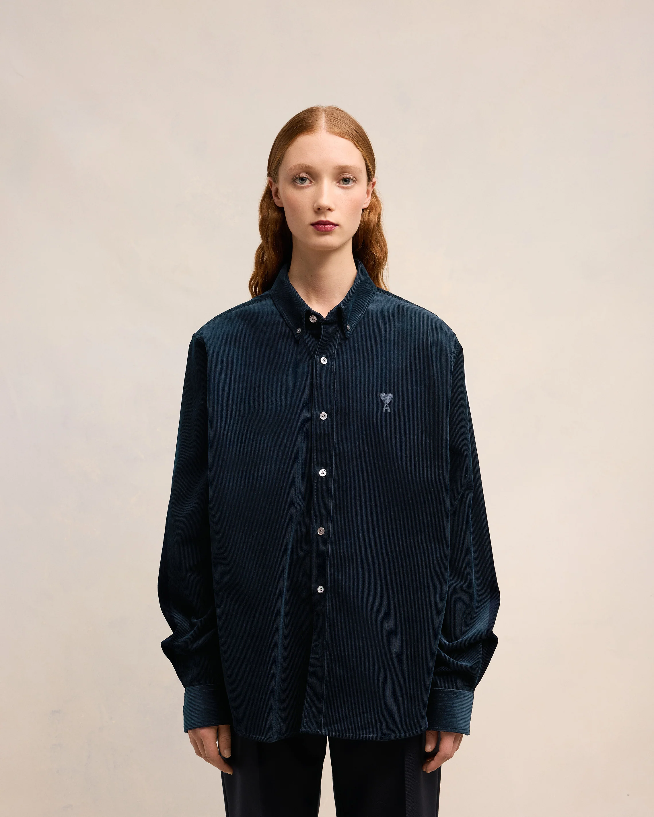 Navy Blue Classic Fit Shirt - leoleo123123