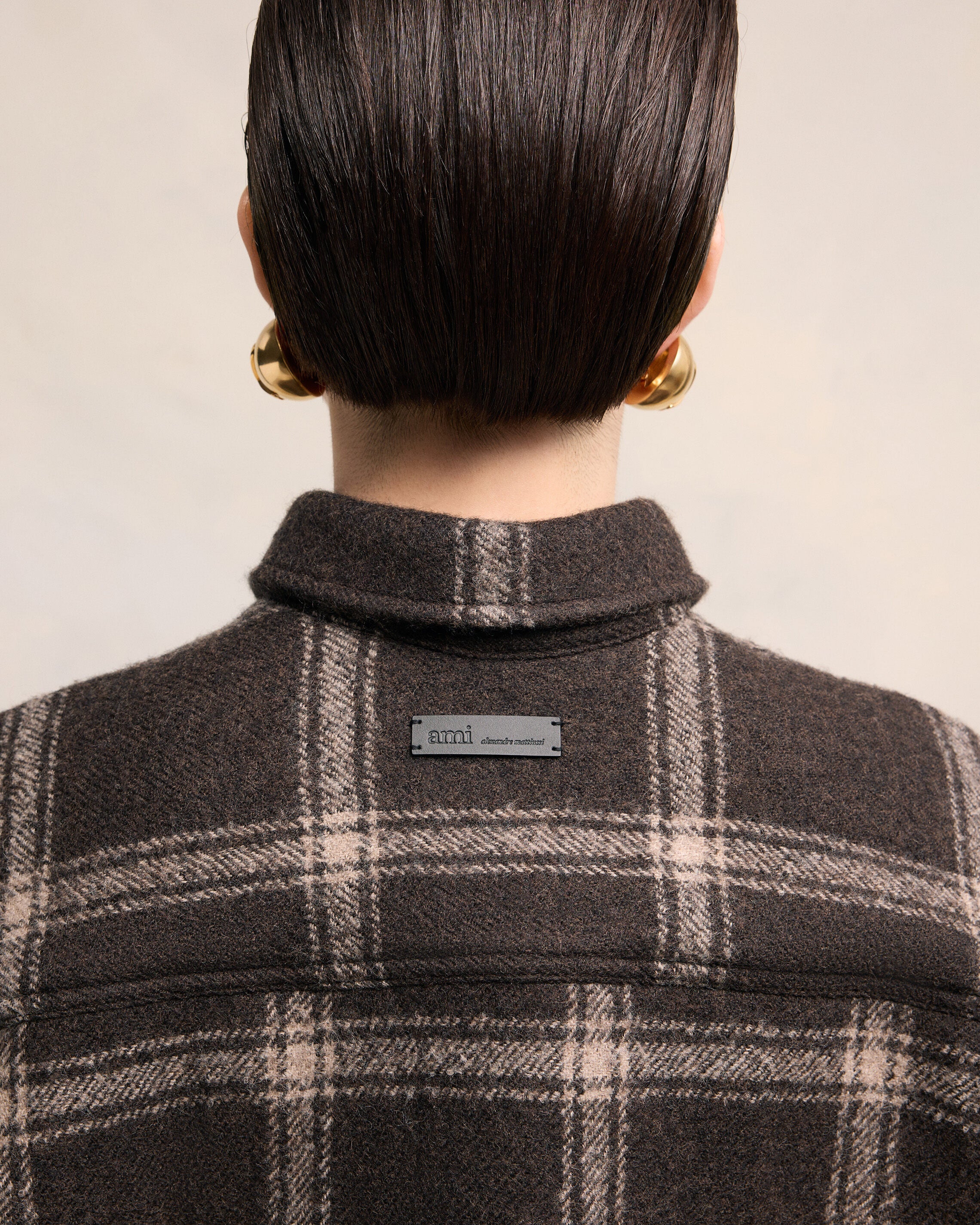 Dark Coffe/Sable Overshirt With Chest Pocket - leoleo123123