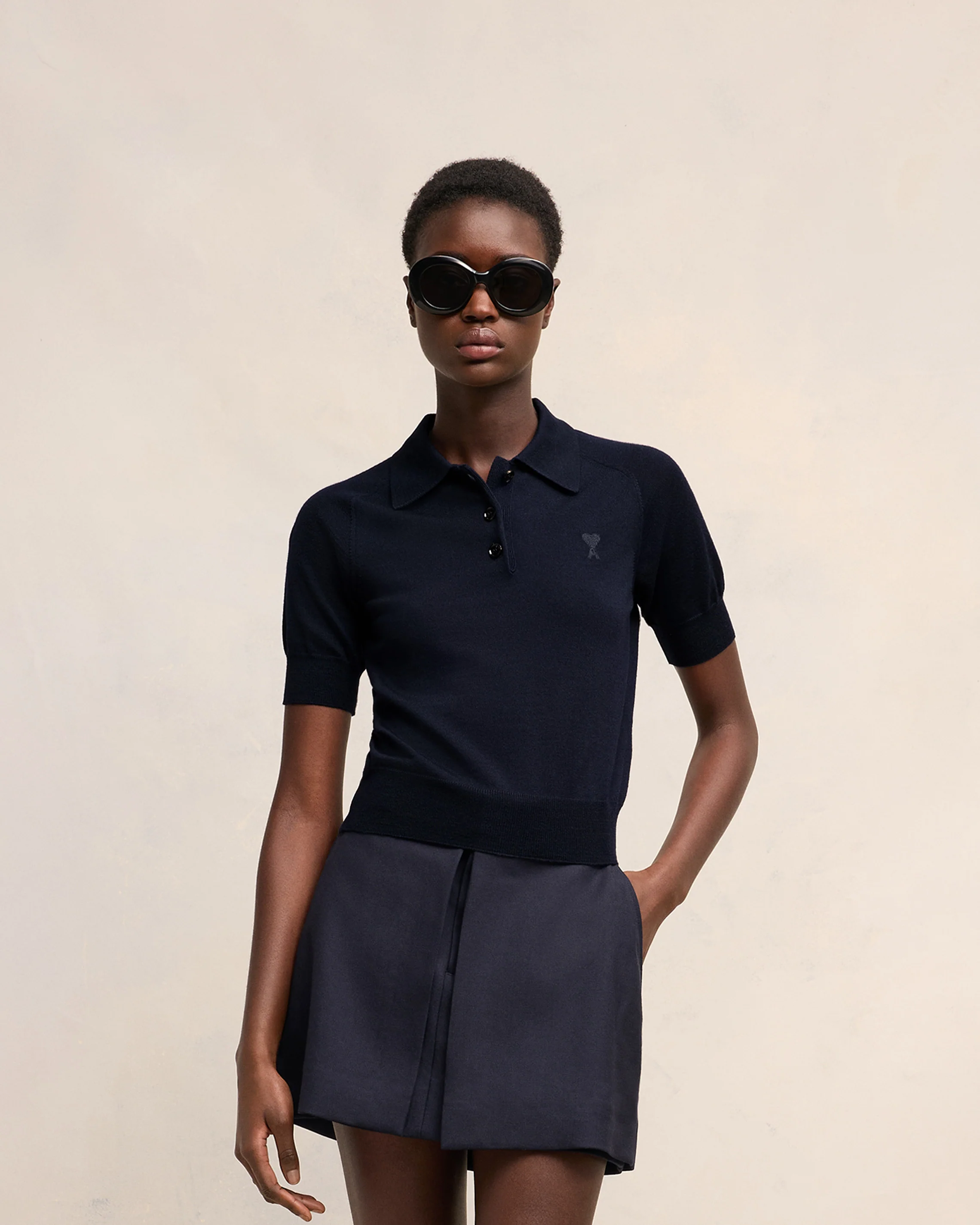 Night Blue Tonal Ami De Coeur Polo - leoleo123123