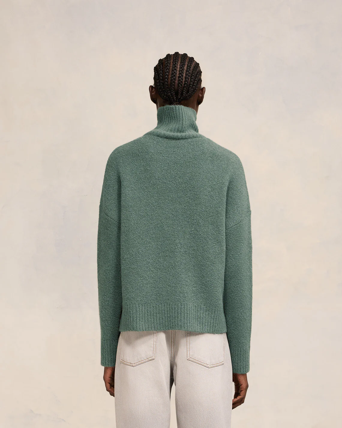 Antique Clay Off-White Ami De Coeur Funnel Neck Sweater - leoleo123123