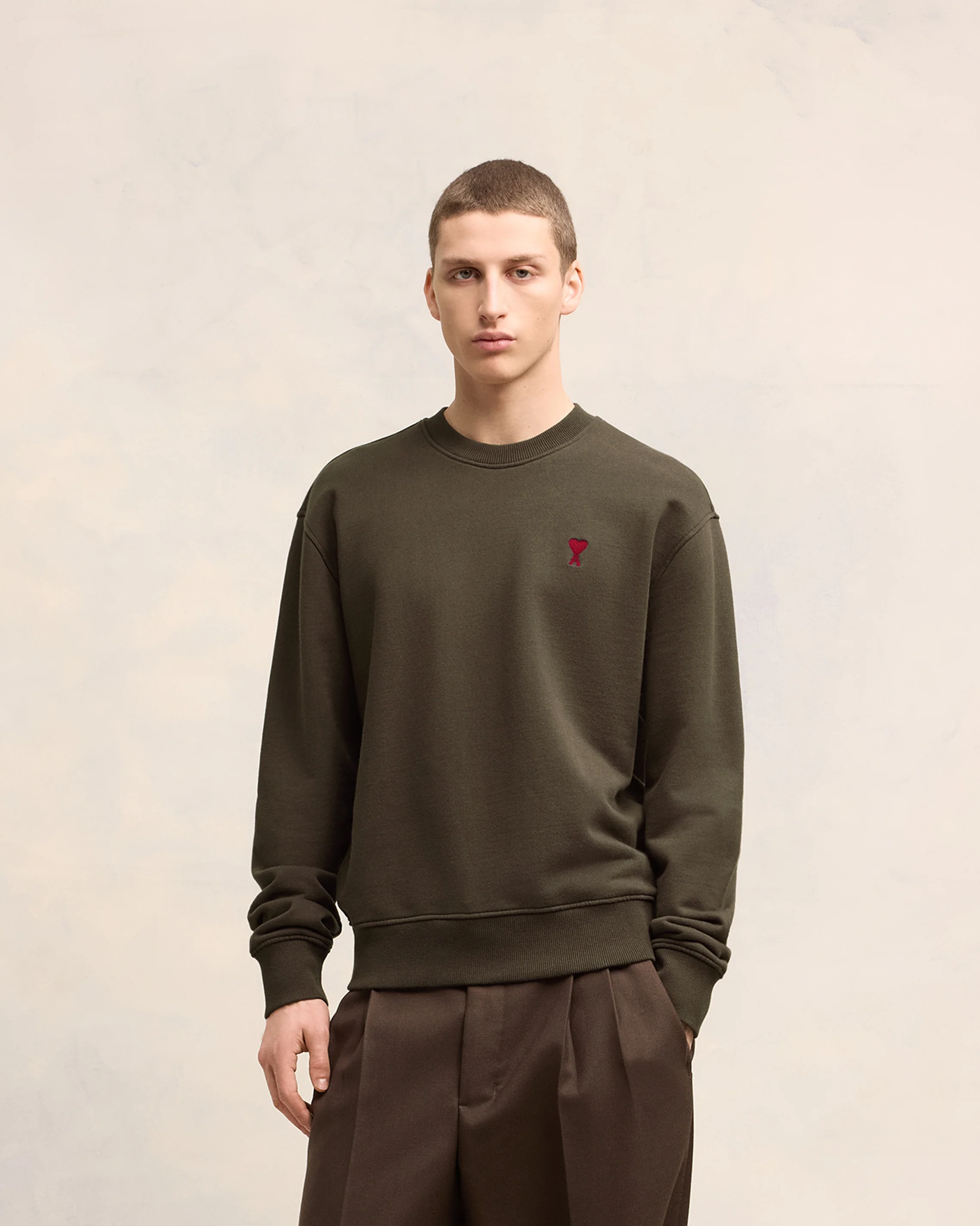 Dark Coffee Red Ami De Coeur Sweatshirt - leoleo123123