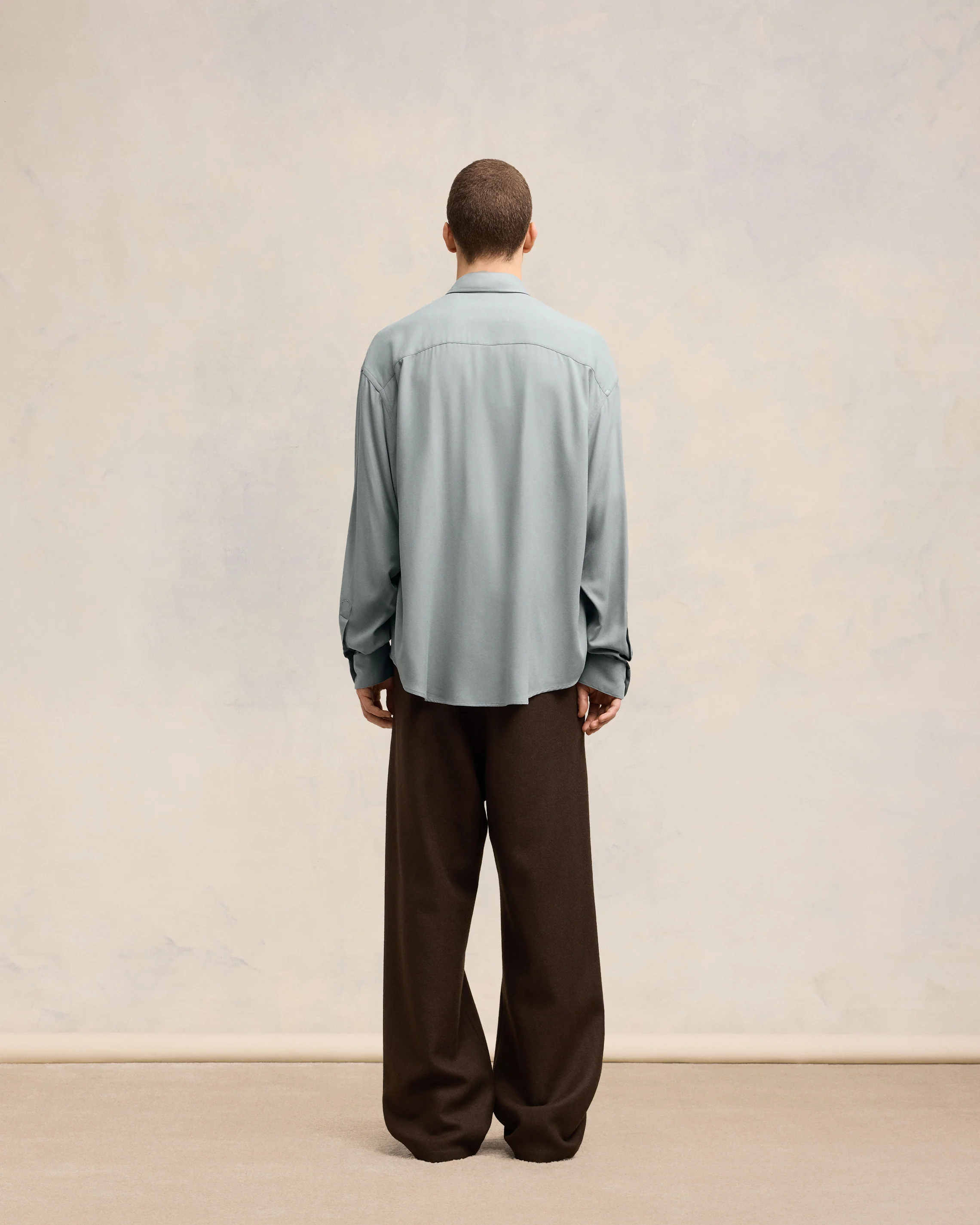 Clay Blue Boxy Fit Shirt - leoleo123123