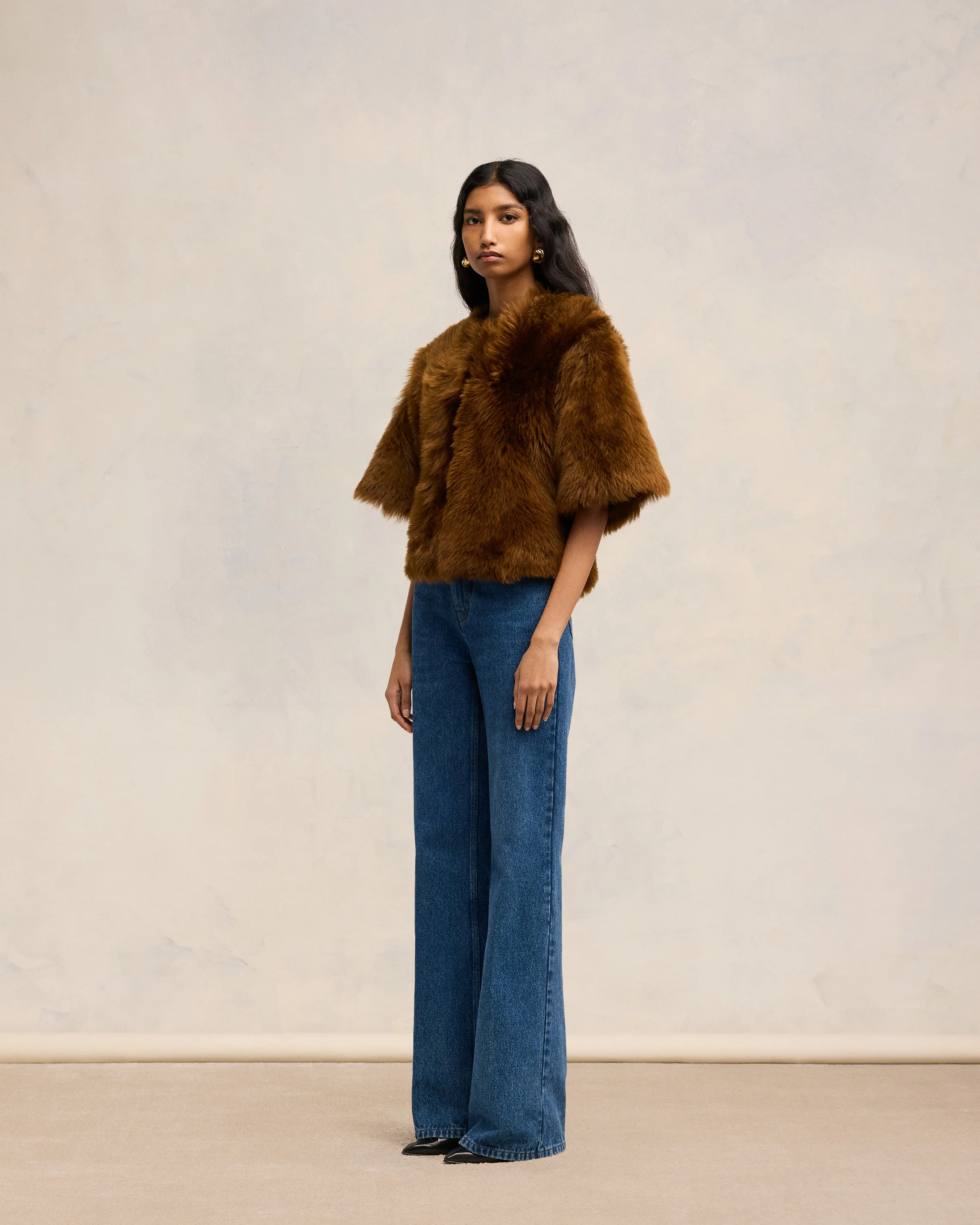 Fawn Shearling Top - leoleo123123