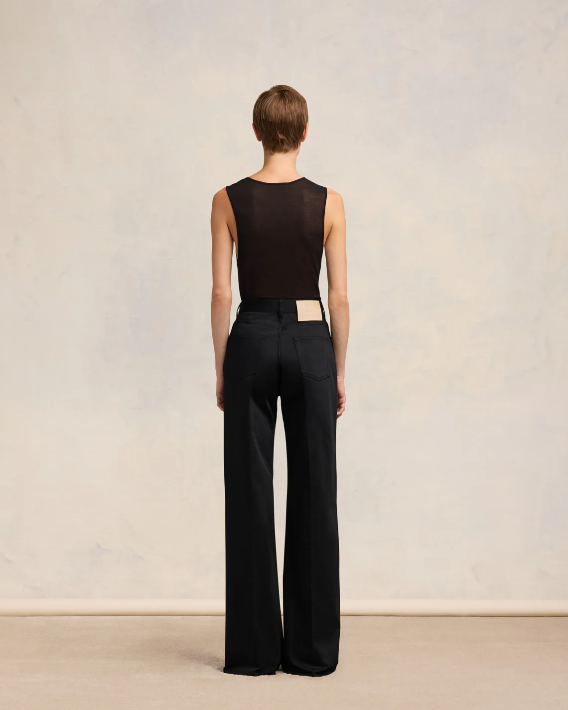 Black Flare Fit Trousers - leoleo123123