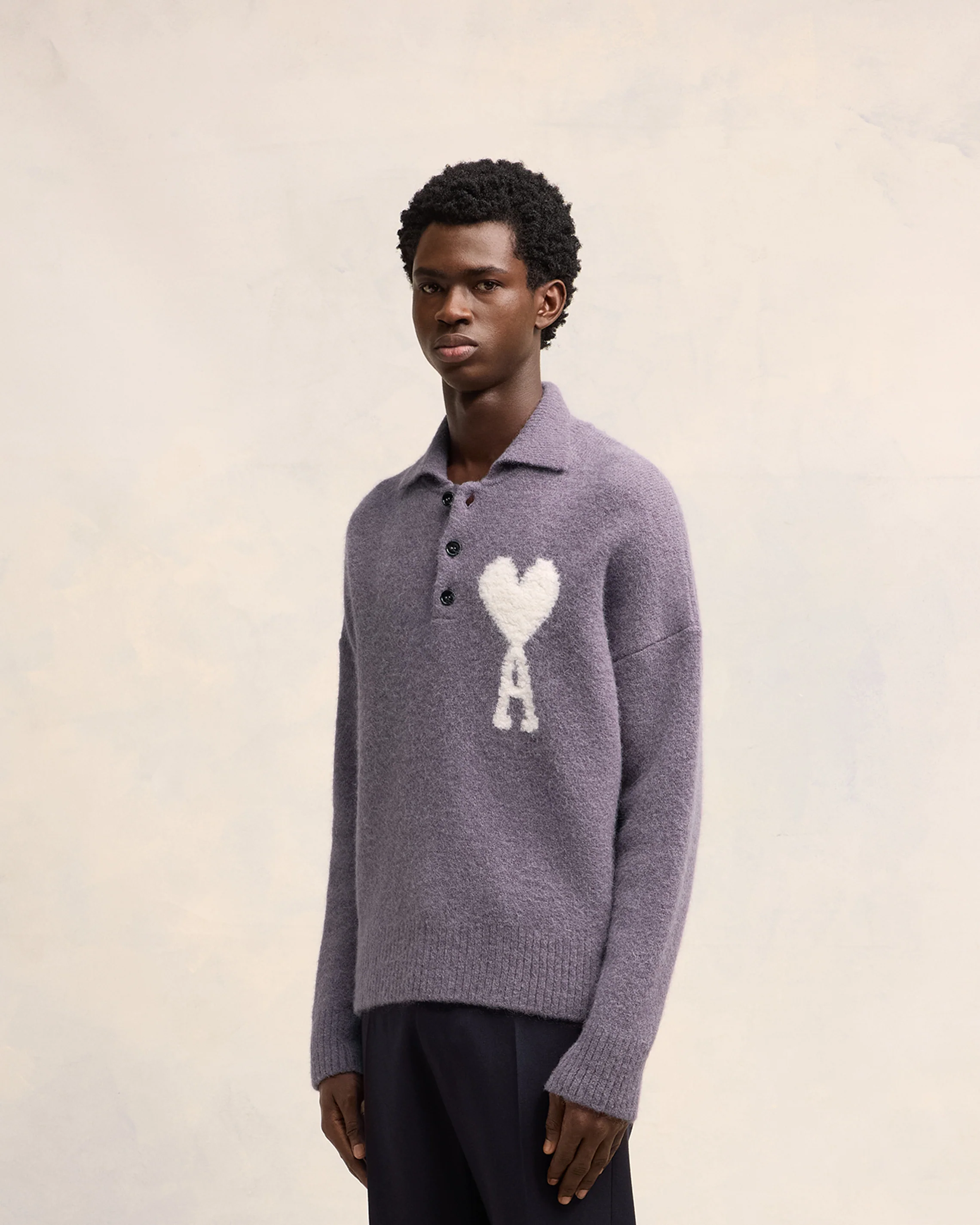 Lilac Off-White Ami De Coeur Polo - leoleo123123