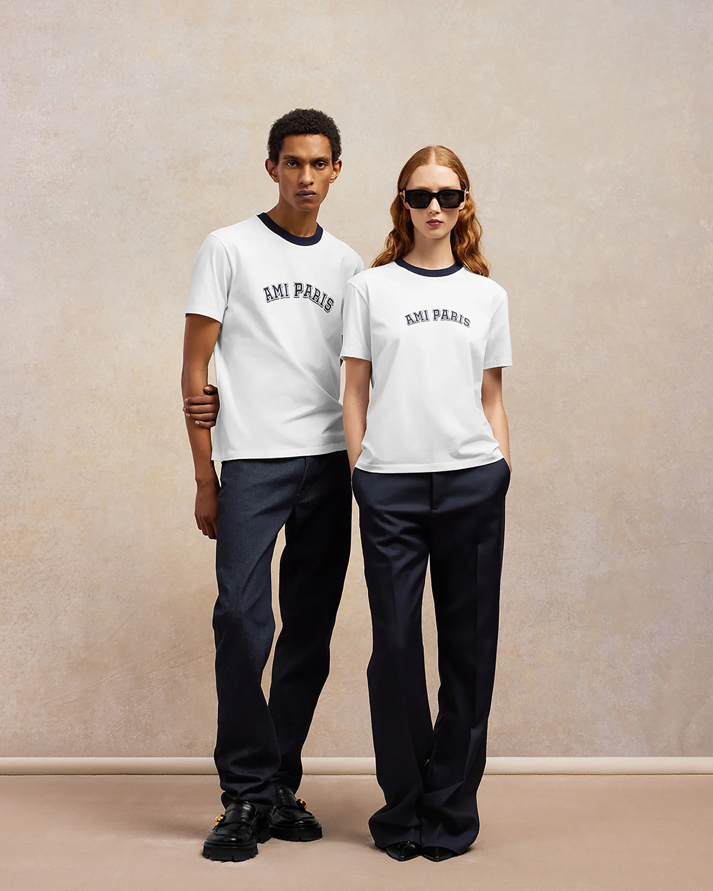 Printed white t-shirt | Ami Paris US - leoleo123123