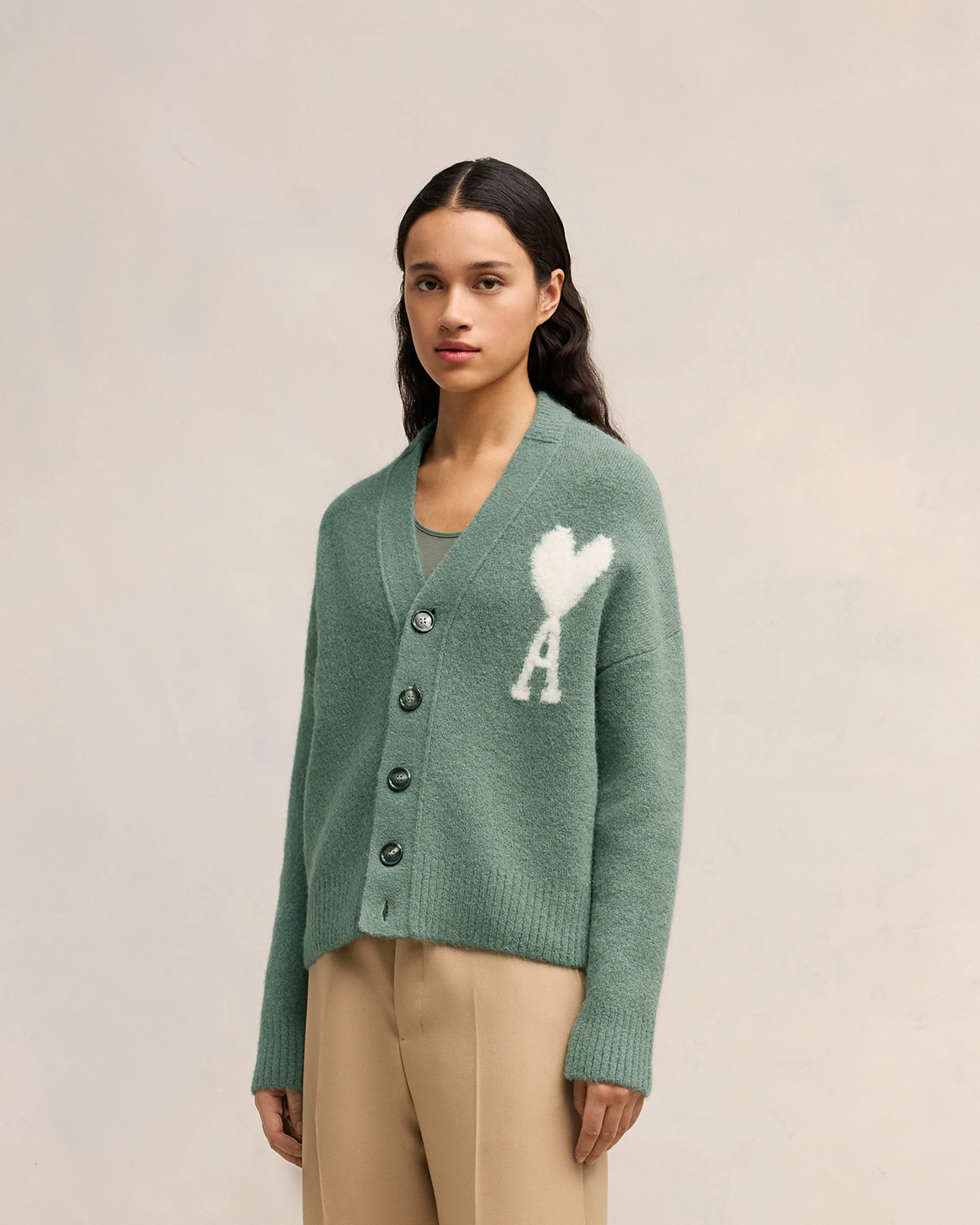 Antique Clay Off-White Ami De Coeur Cardigan - leoleo123123
