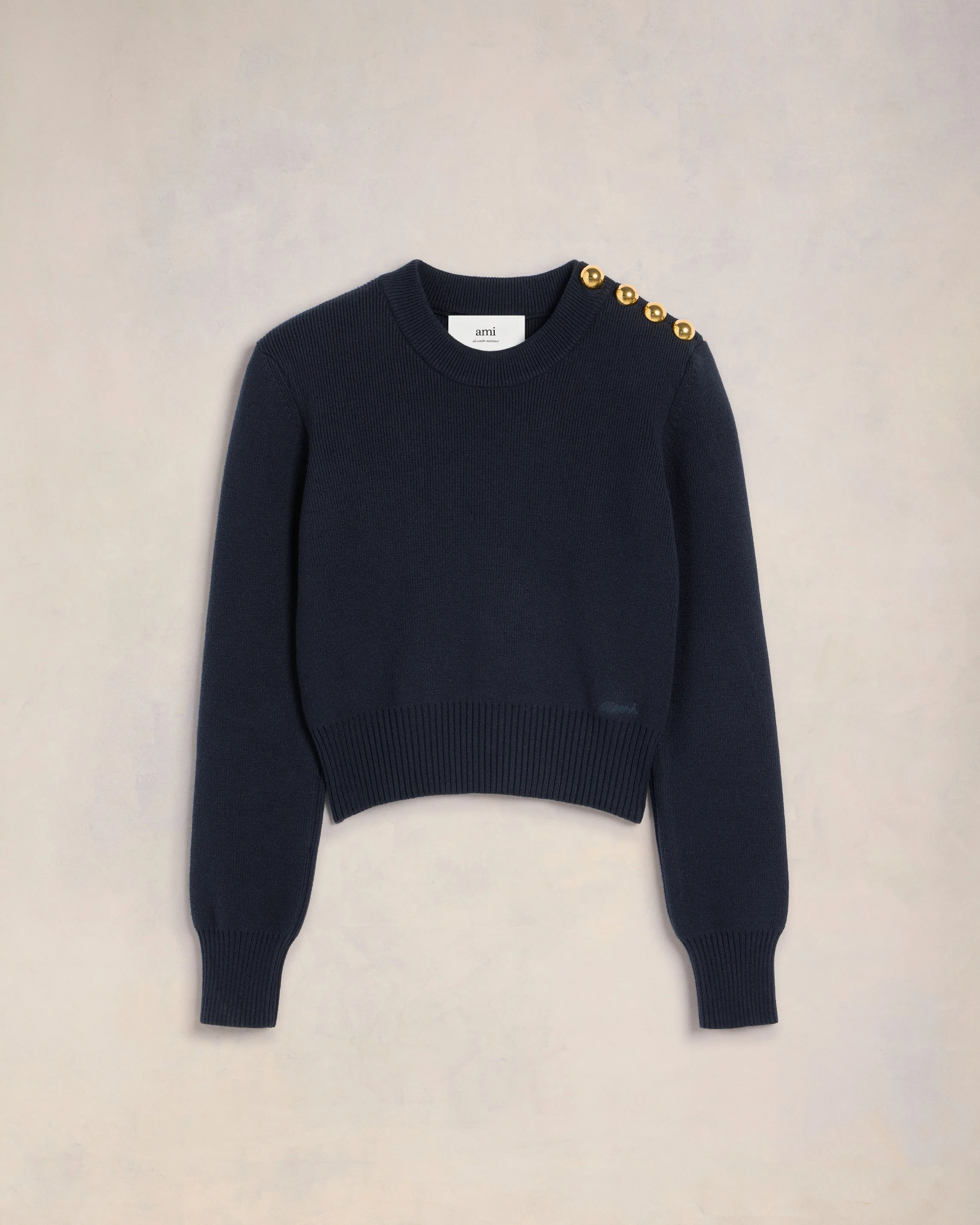 Navy Blue Sailor Crew Neck Sweater - leoleo123123