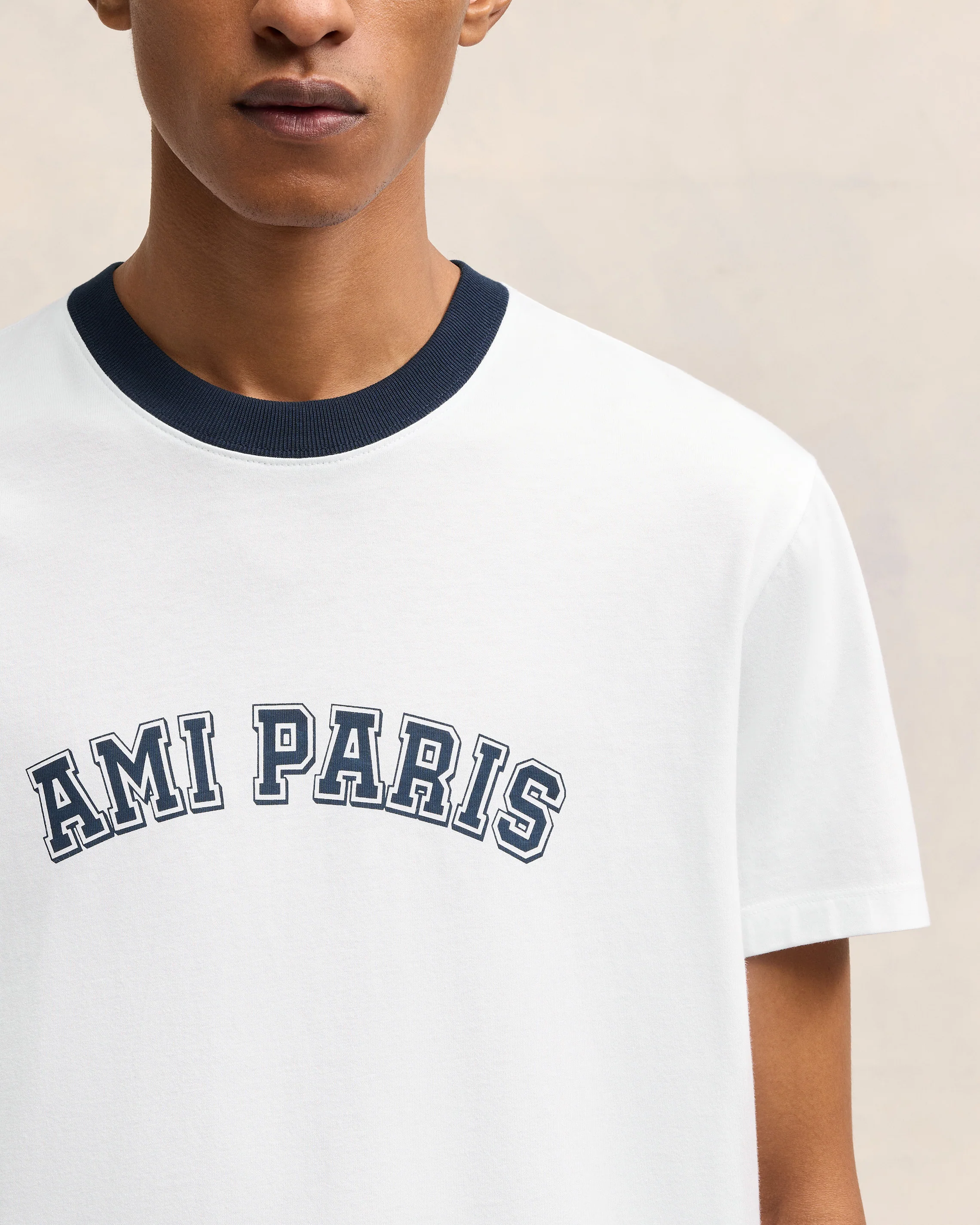 Printed white t-shirt | Ami Paris US - leoleo123123