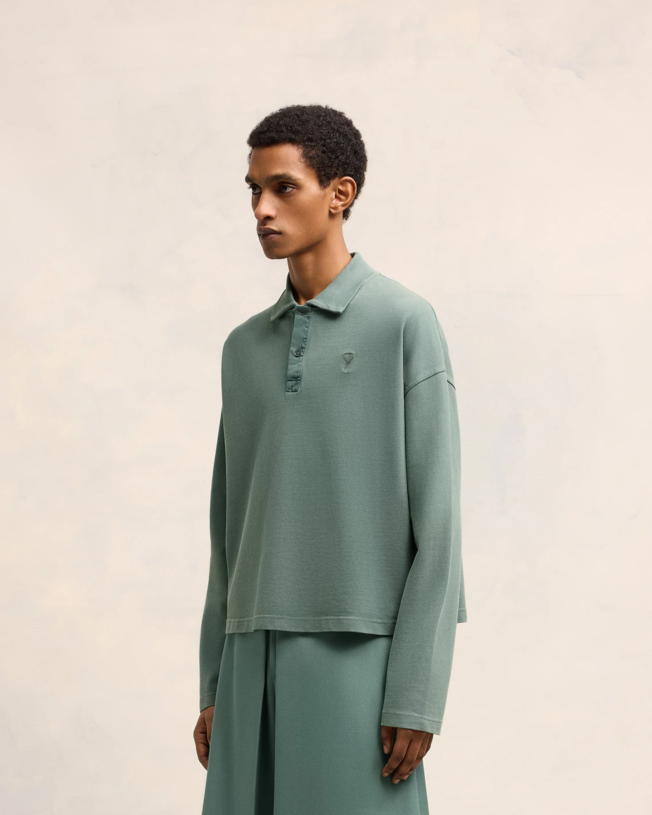 Antique Clay Ami De Coeur Long Sleeves Polo - leoleo123123