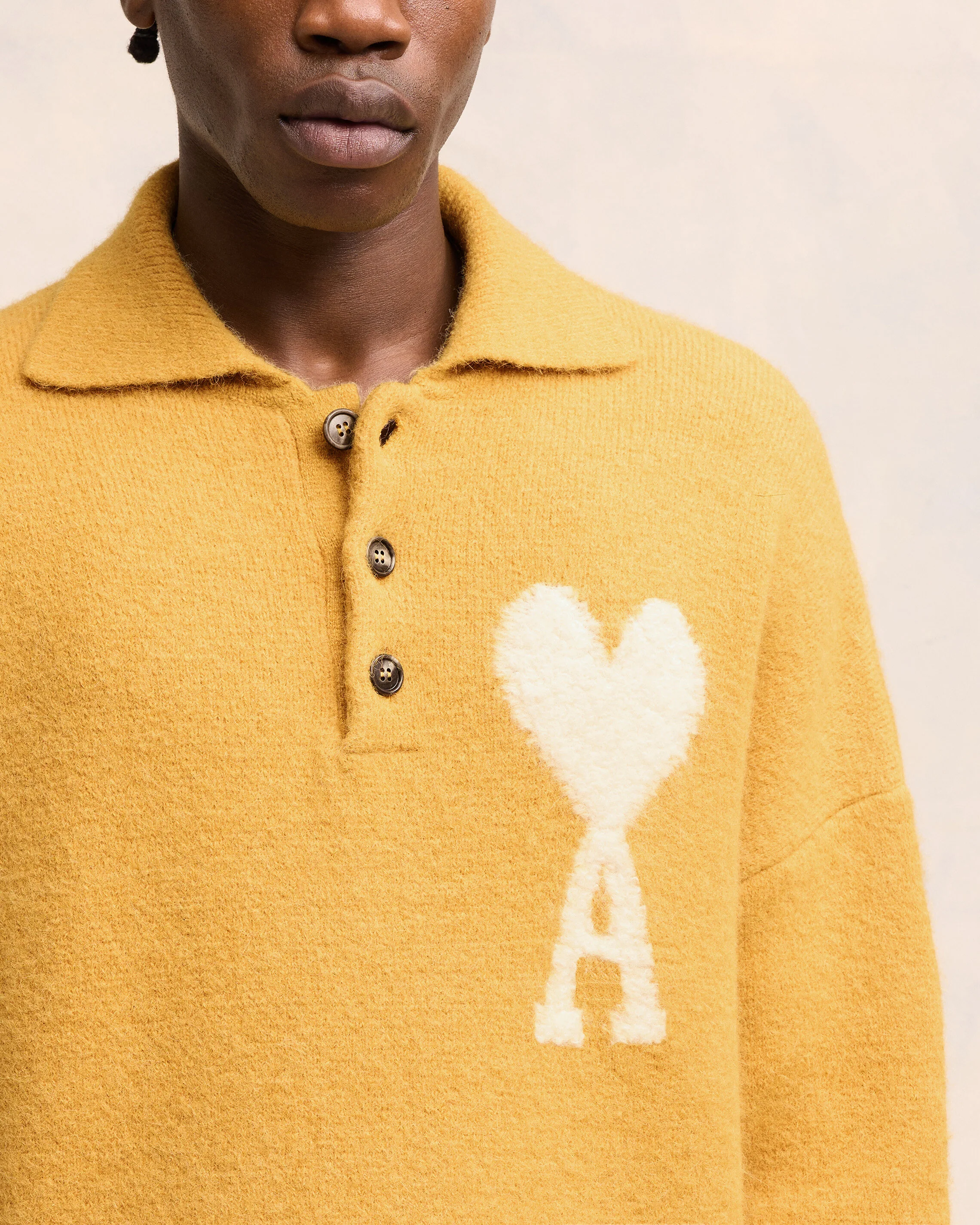 Mustard Off-White Ami De Coeur Polo - leoleo123123