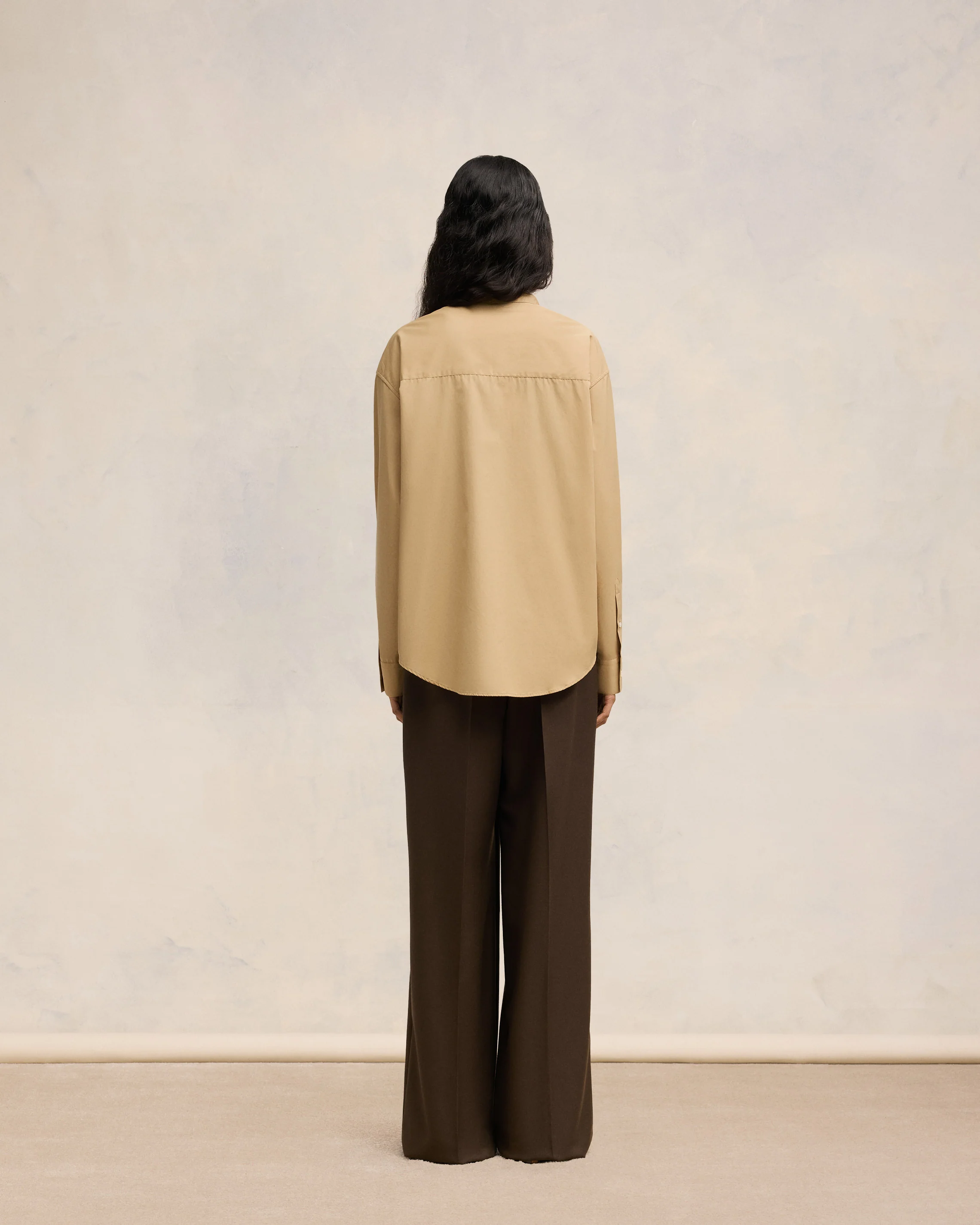 Sand Scarf Collar Shirt - leoleo123123