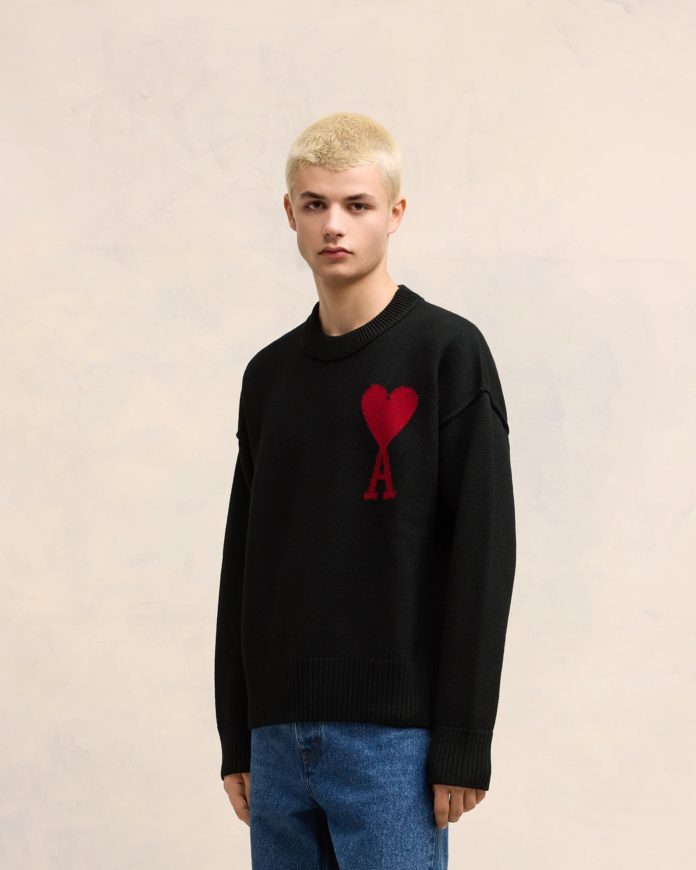 Black Wool Jumper | Ami De Coeur | Ami Paris US - leoleo123123