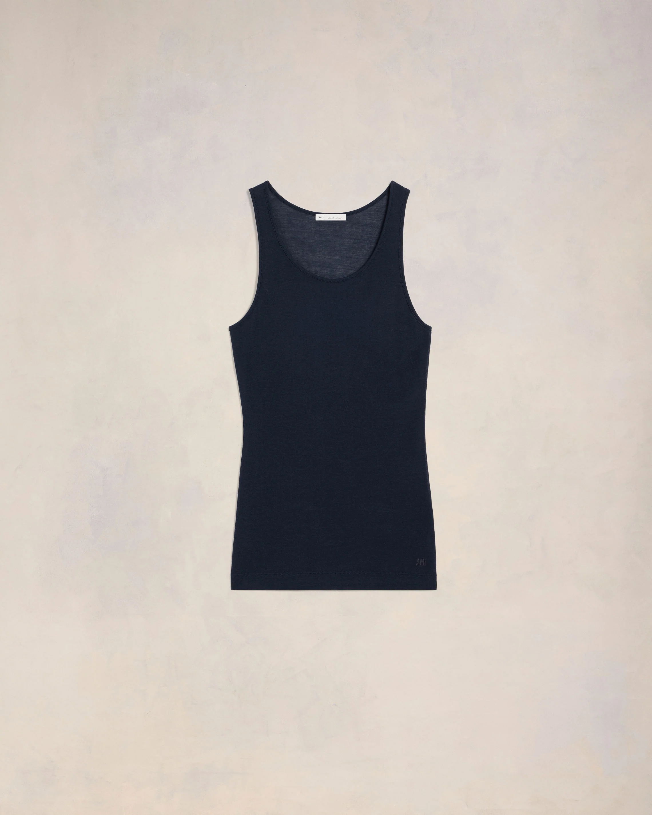 Navy Blue Low Necked Tanktop - leoleo123123