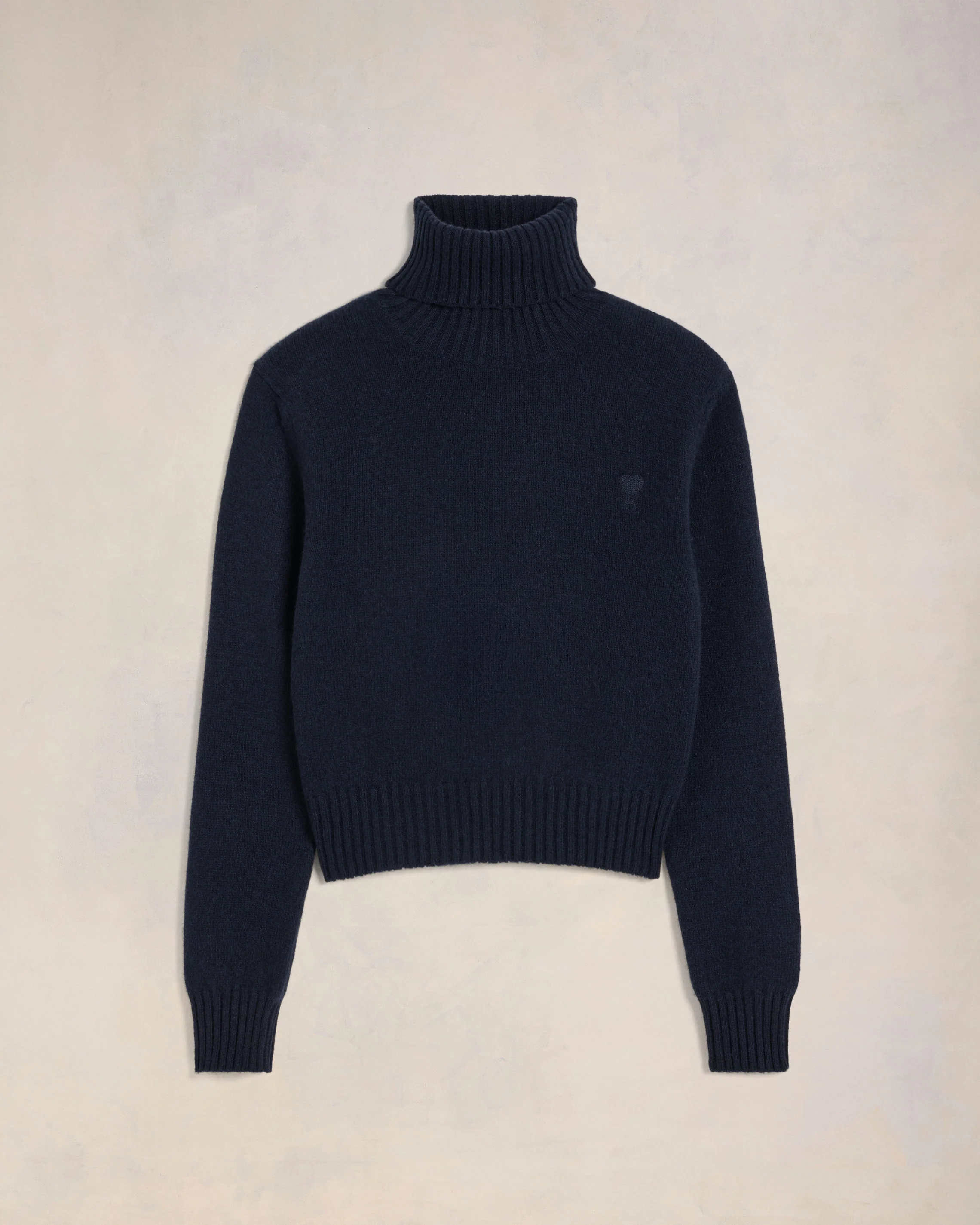 Navy Blue Cashmere Ami De Coeur Turtle Neck Sweater - leoleo123123