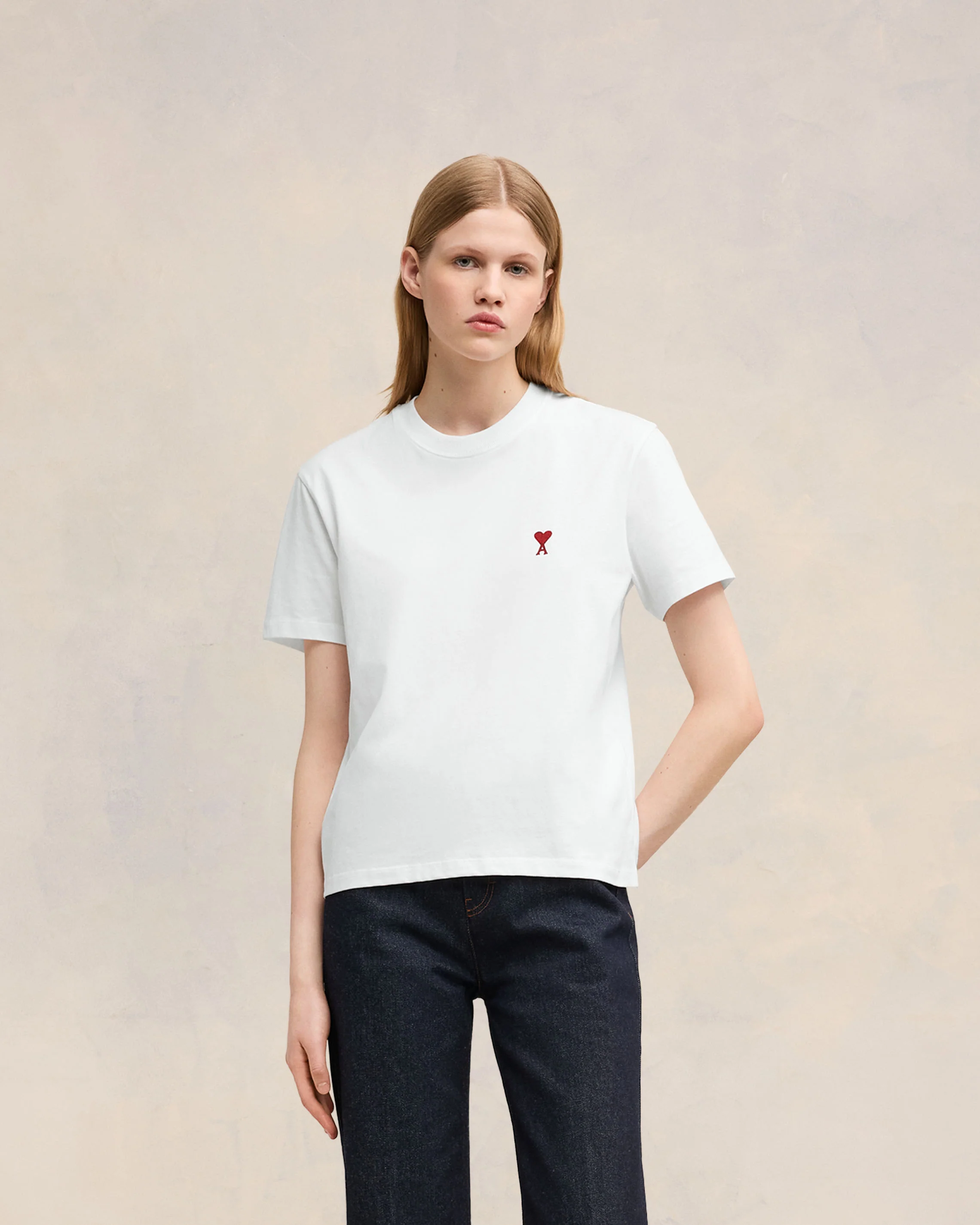 White Red Ami De Coeur T-Shirt - leoleo123123