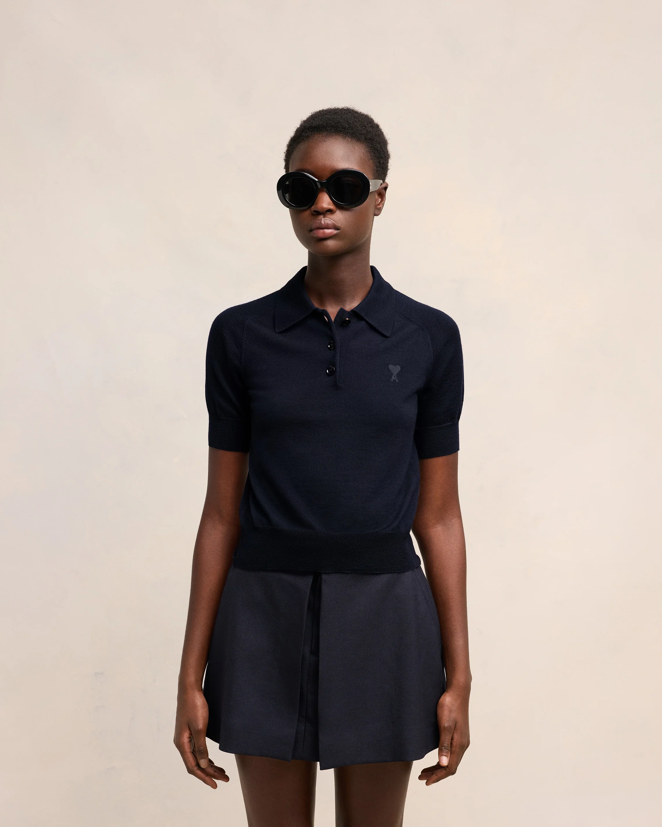 Night Blue Tonal Ami De Coeur Polo - leoleo123123