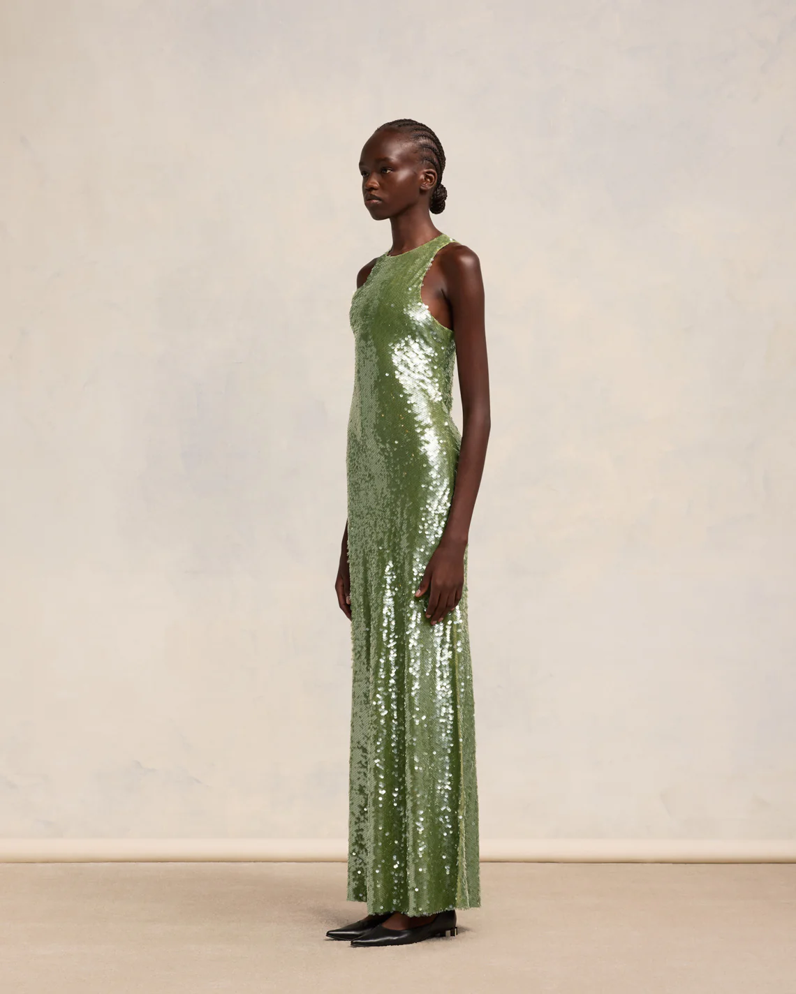 Olive Embroidered Long Dress - leoleo123123
