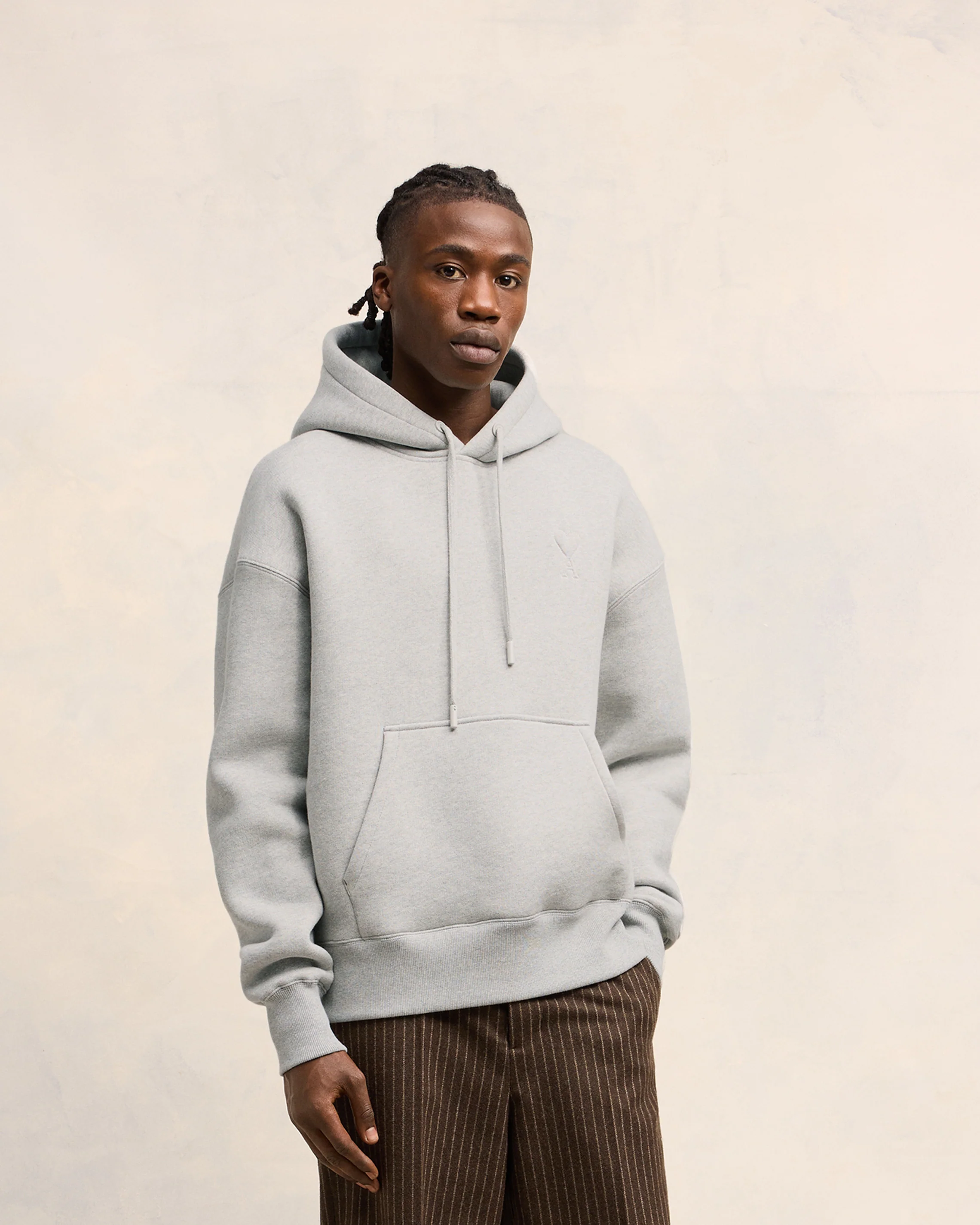 Heather Ash Grey Ami De Coeur Hoodie - leoleo123123