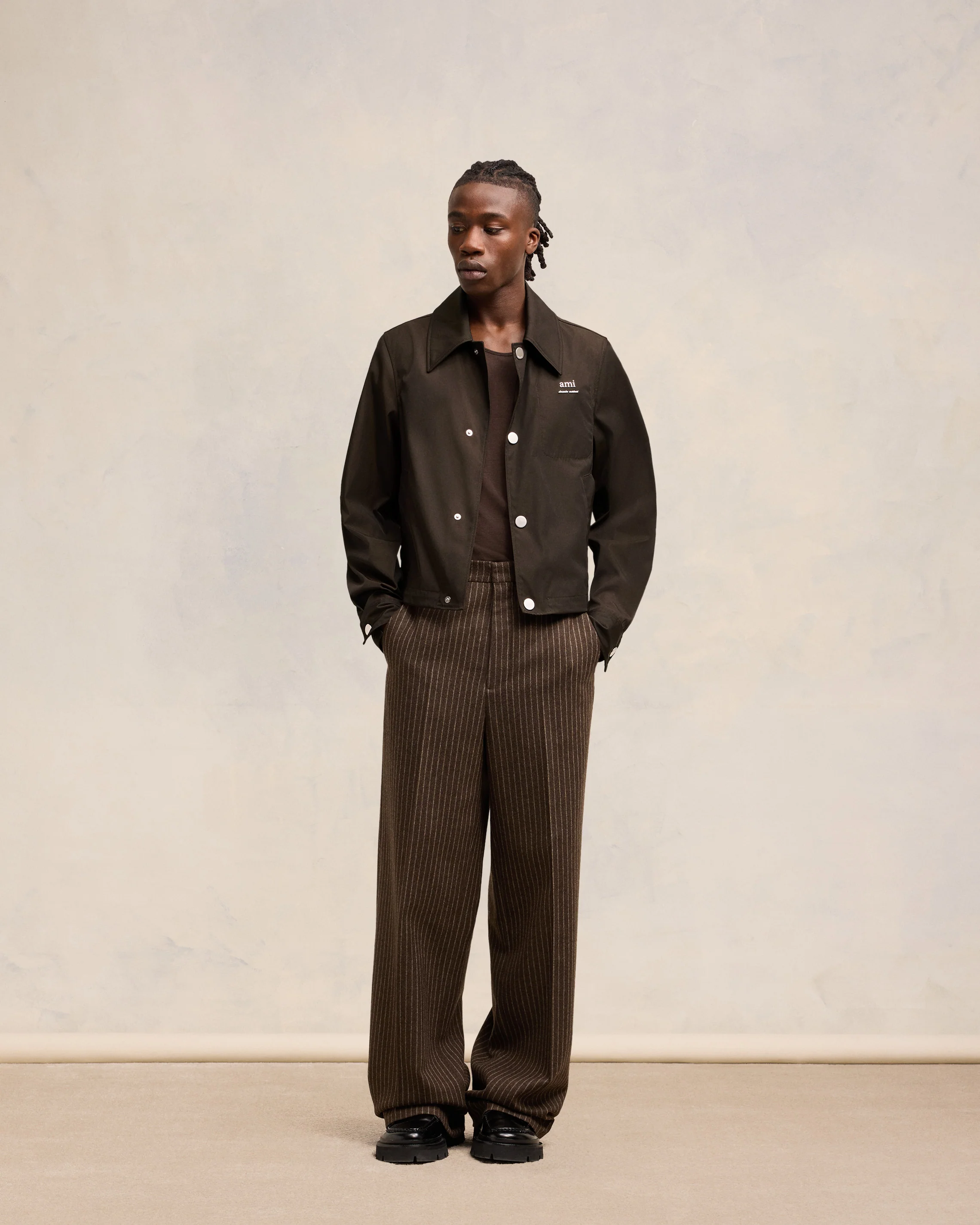 Dark Coffee Ami Alexandre Mattiussi Buttoned Jacket - leoleo123123