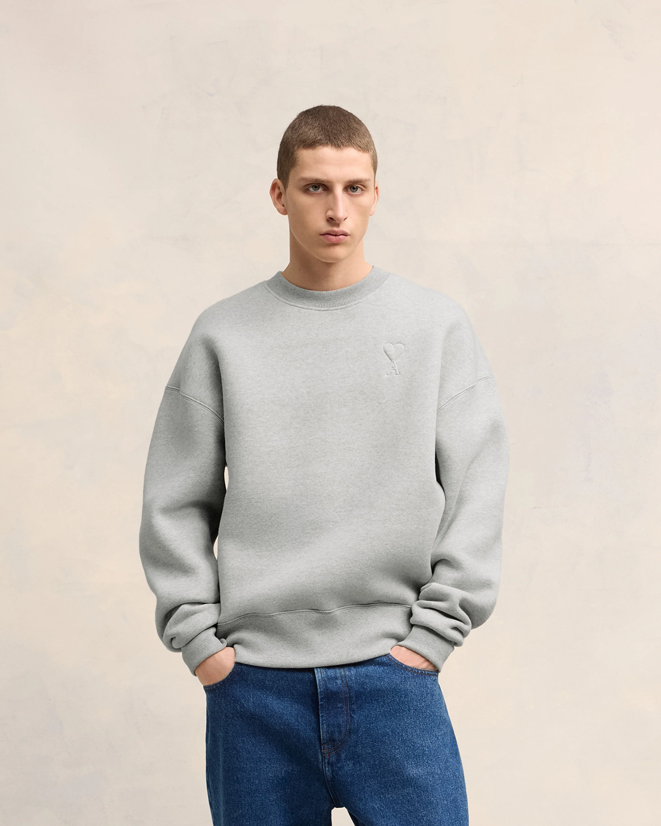 Heather Ash Grey Ami De Coeur Sweatshirt - leoleo123123