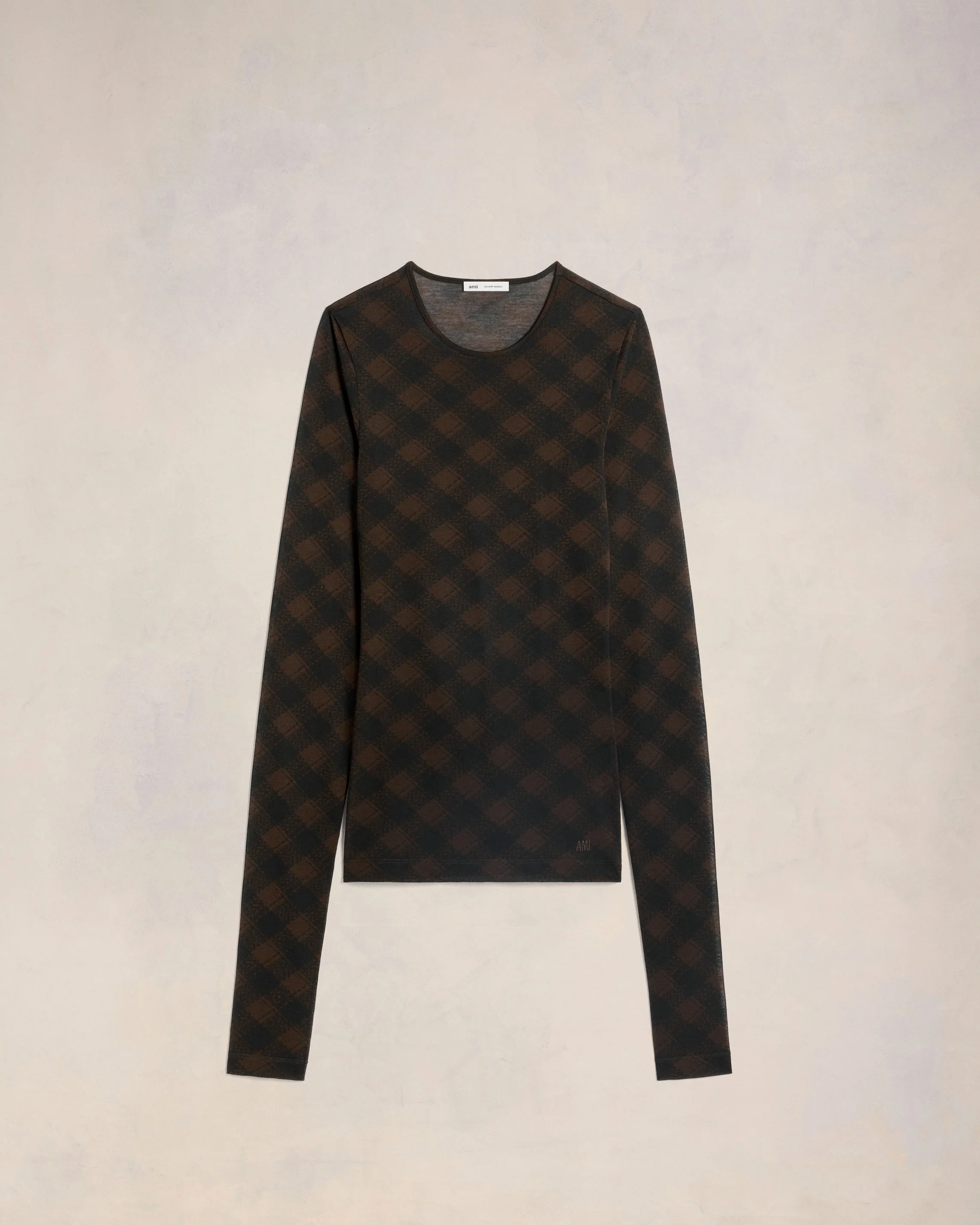 Black/Dark Coffee Long Sleeve Fluide Top - leoleo123123