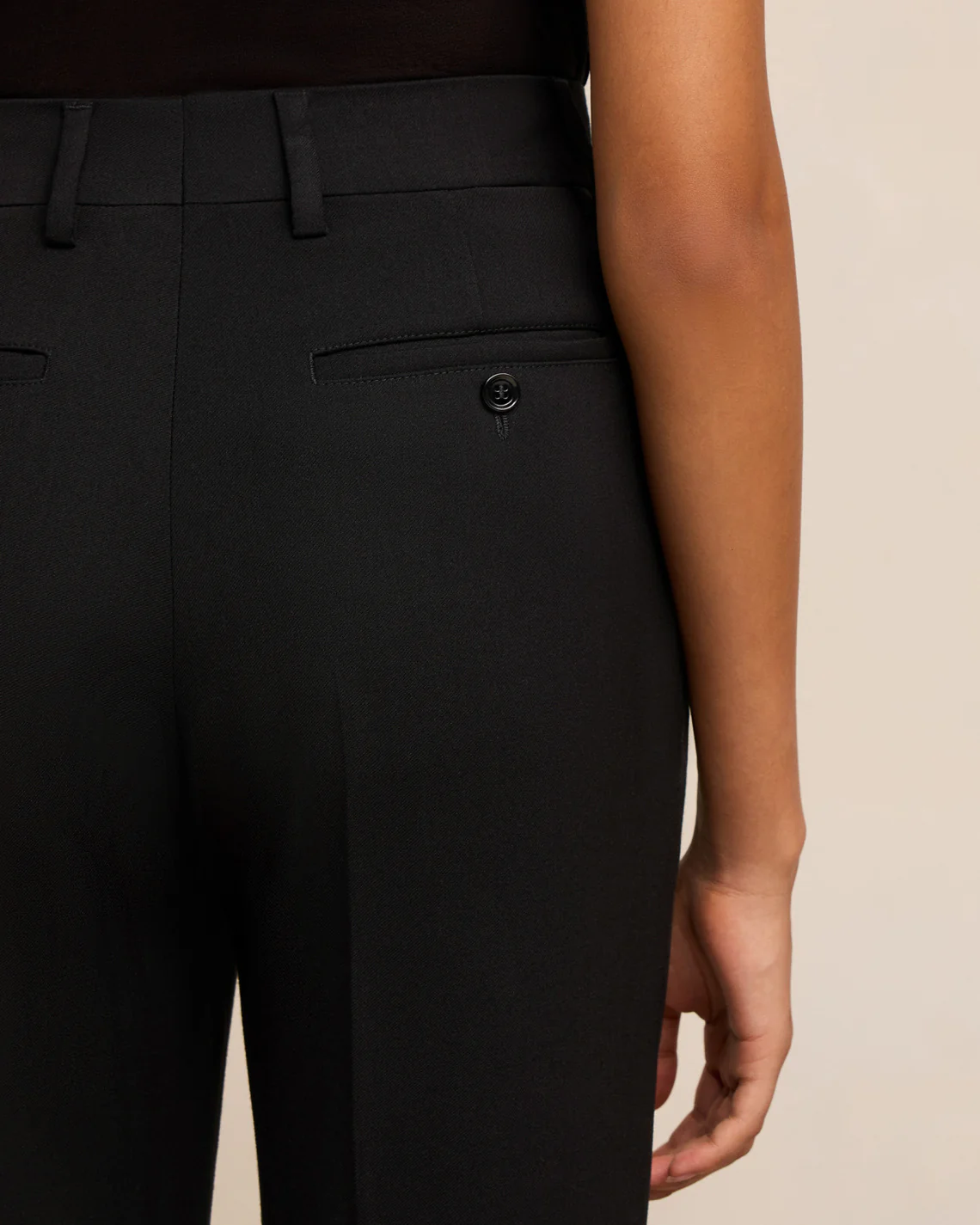 Black Flare Fit Trousers - leoleo123123