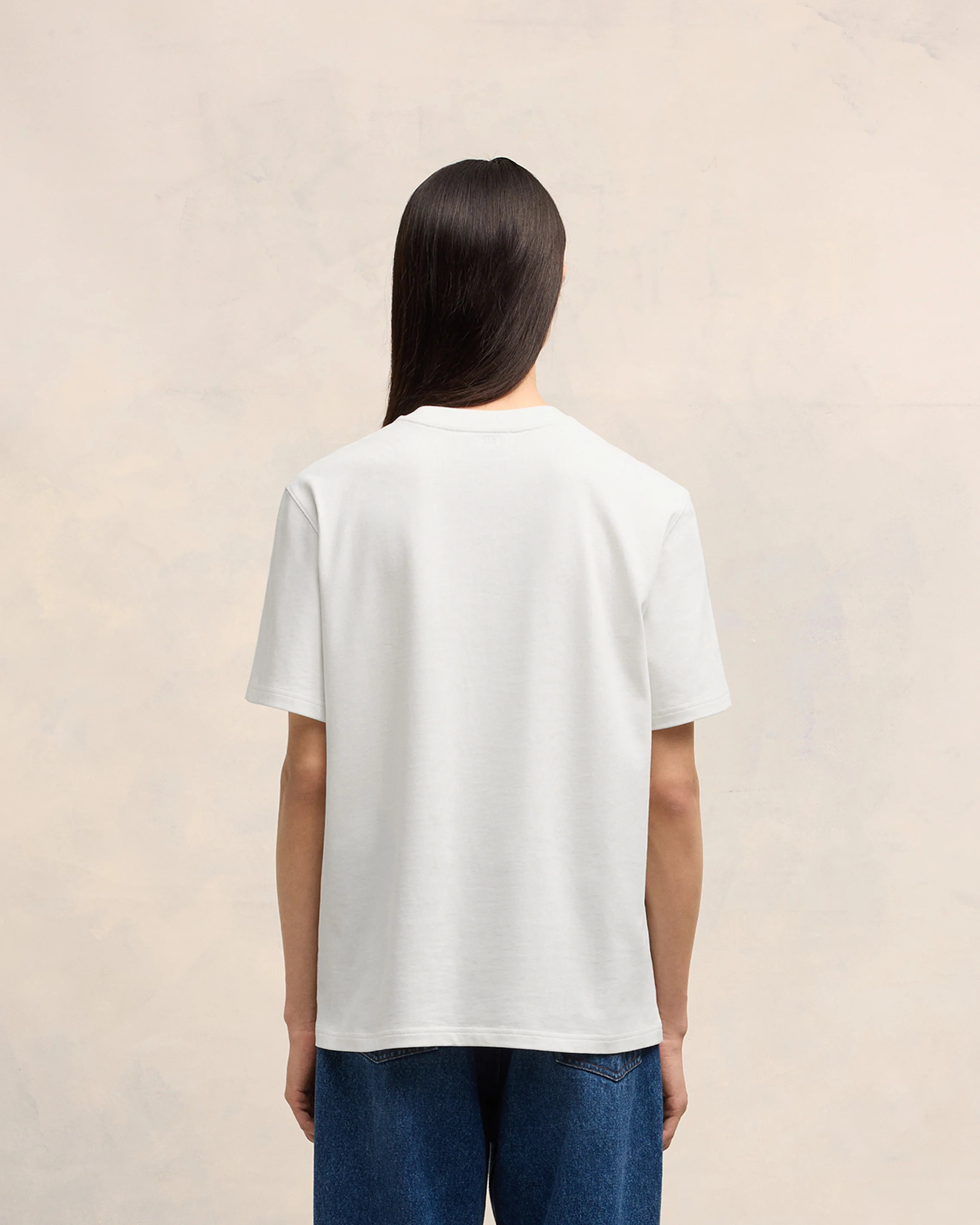 White Embossed T-Shirt | Ami de Coeur | Ami Paris US - leoleo123123