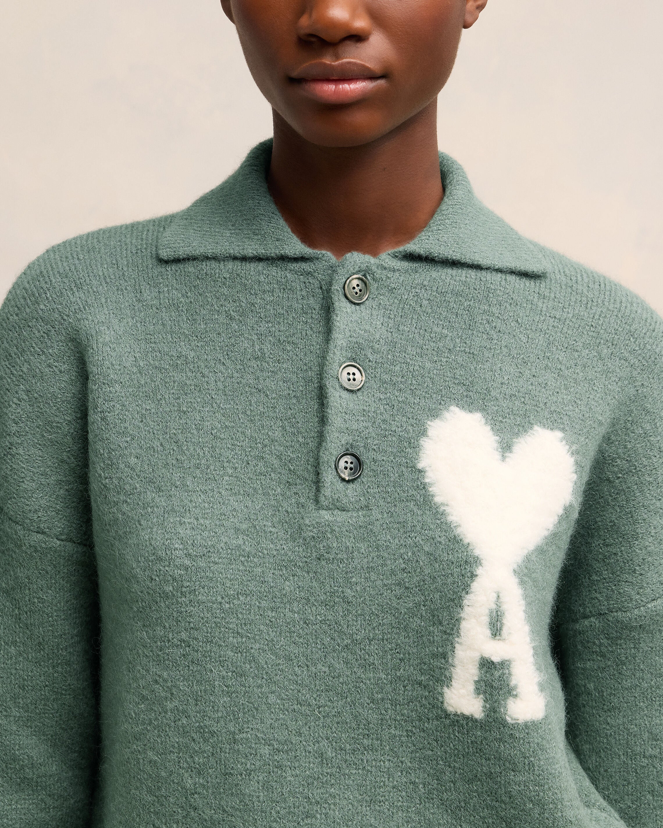 Antique Clay Off-White Ami De Coeur Polo - leoleo123123