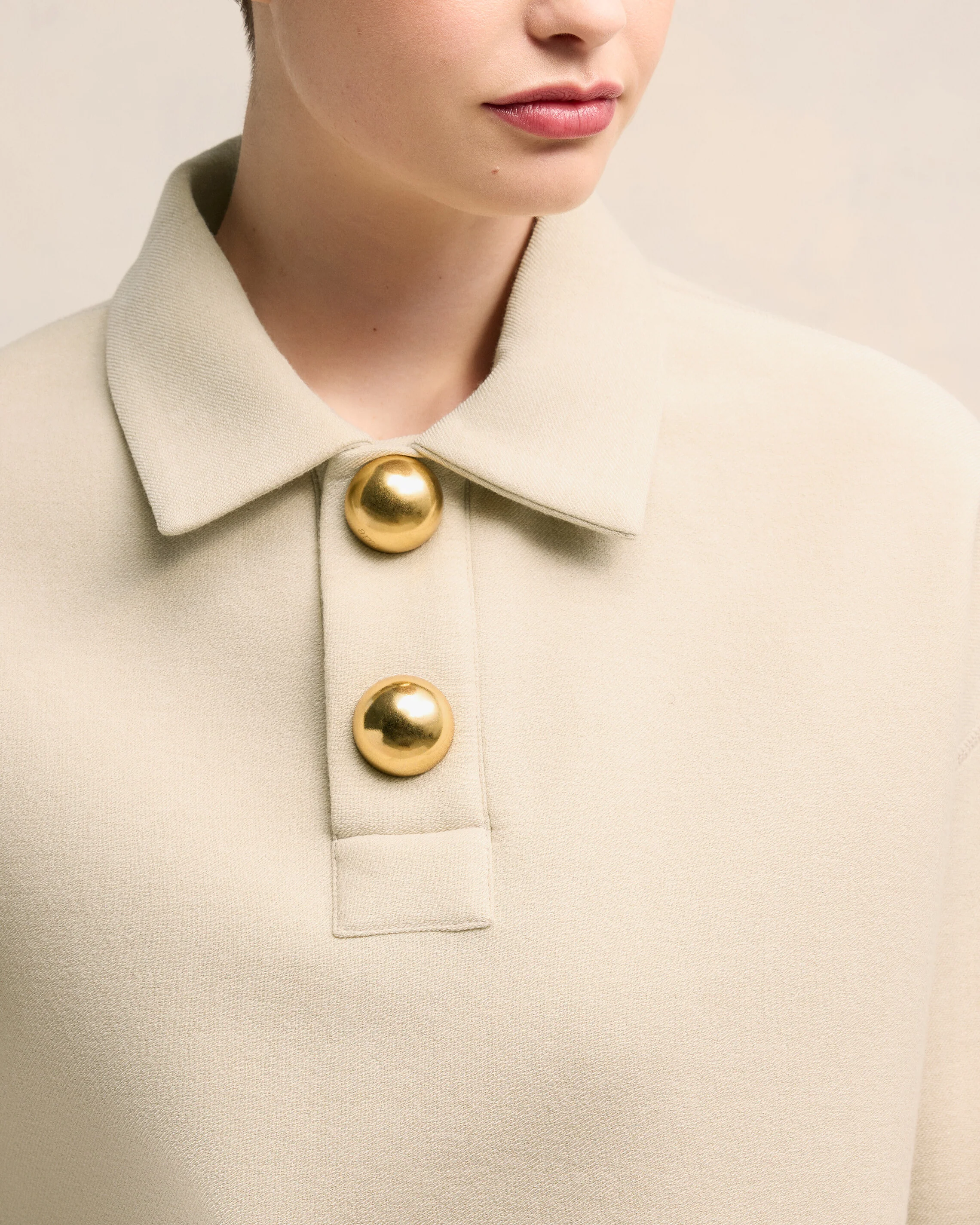 Sand Ami Cropped Polo - leoleo123123