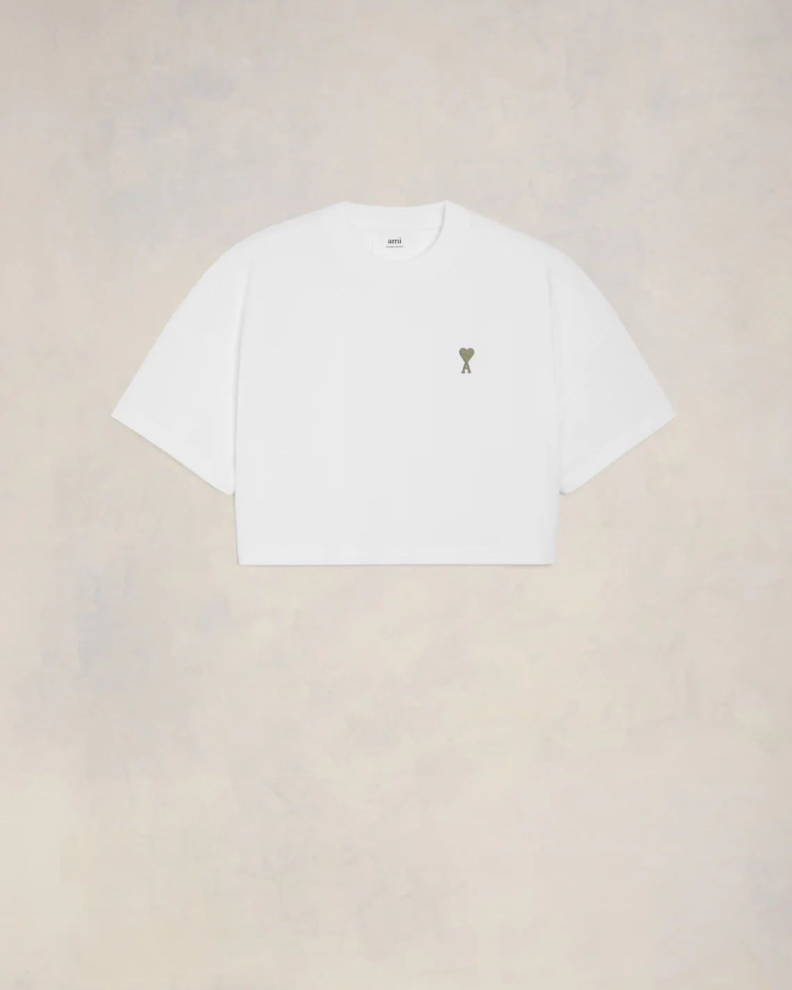 White/Sage Ami De Coeur Crop T-Shirt - leoleo123123