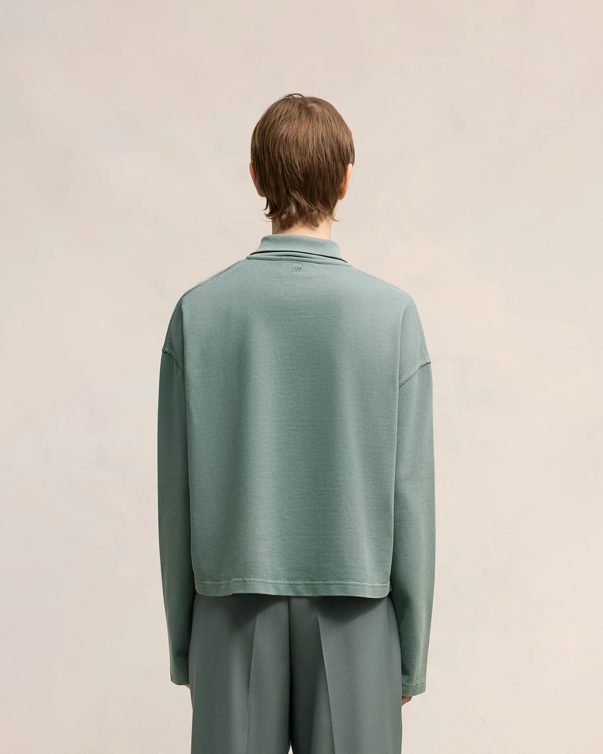 Antique Clay Ami De Coeur Long Sleeves Polo - leoleo123123