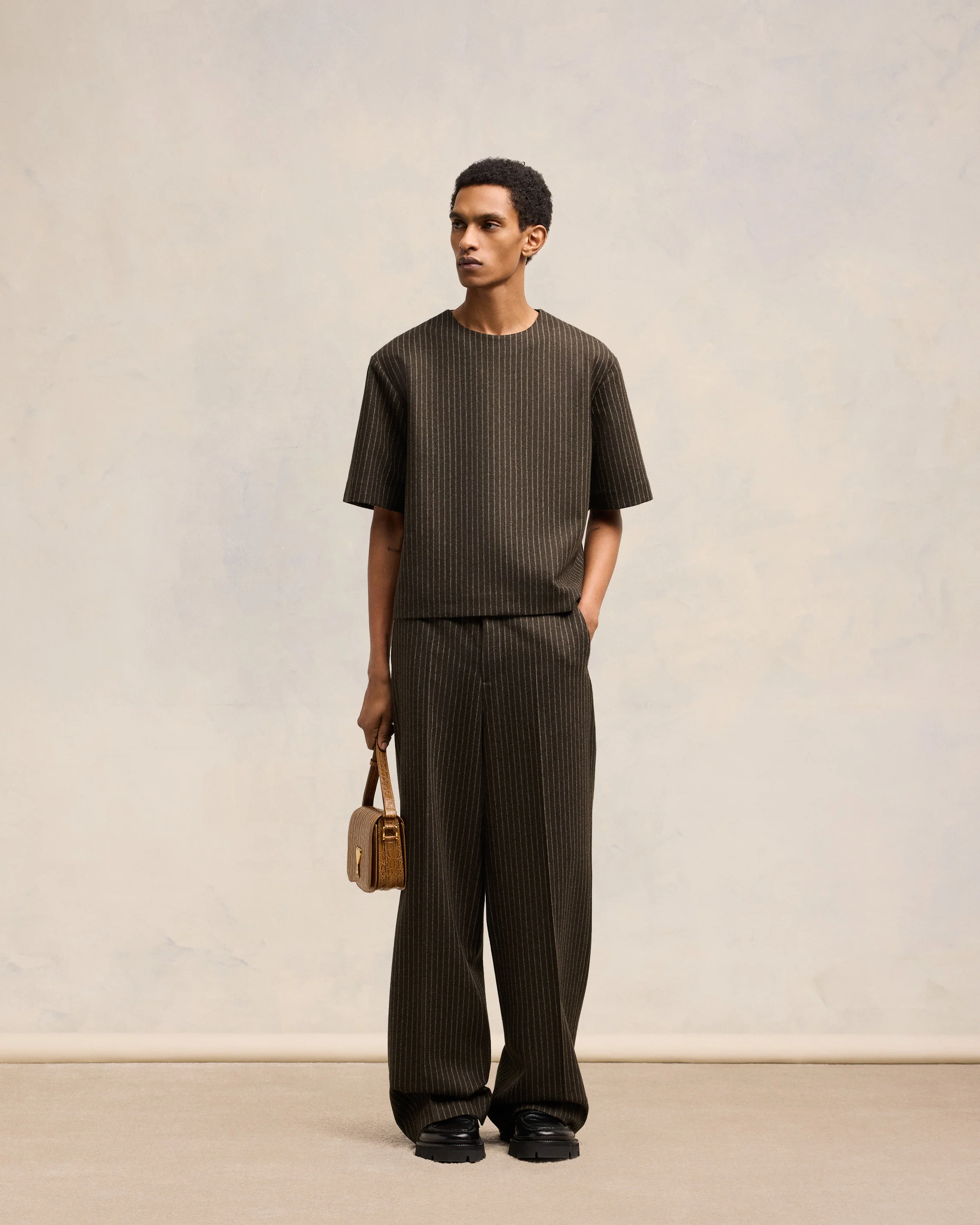 Dark Coffe/Sable Short Sleeve Top - leoleo123123