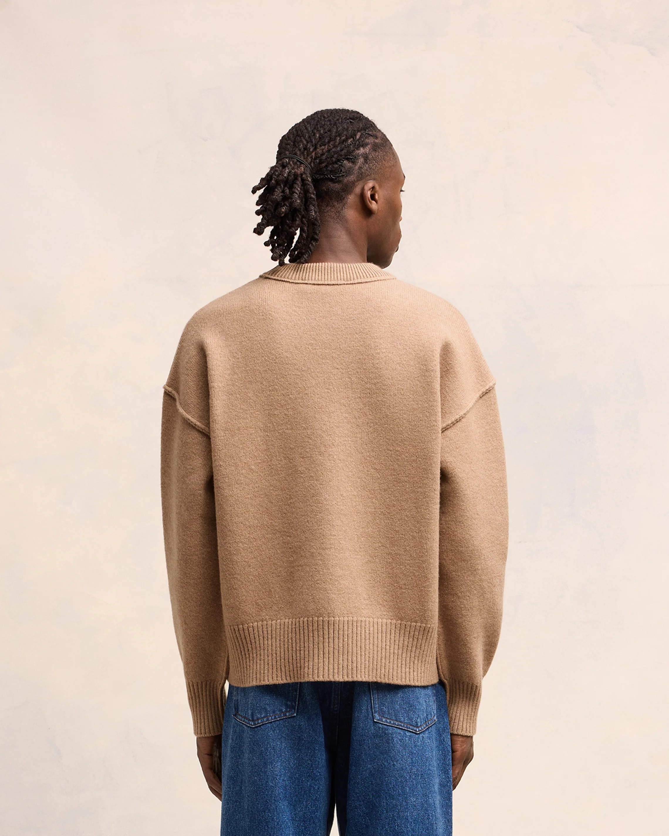 Camel/Red Red Ami De Coeur Sweater - leoleo123123