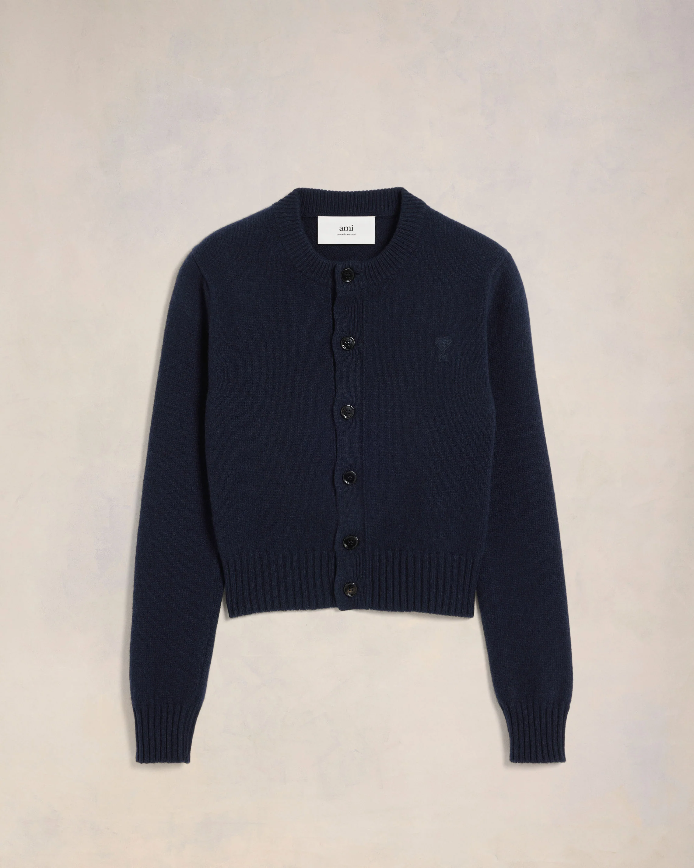 Navy Blue Cashmere Ami De Coeur Cardigan - leoleo123123