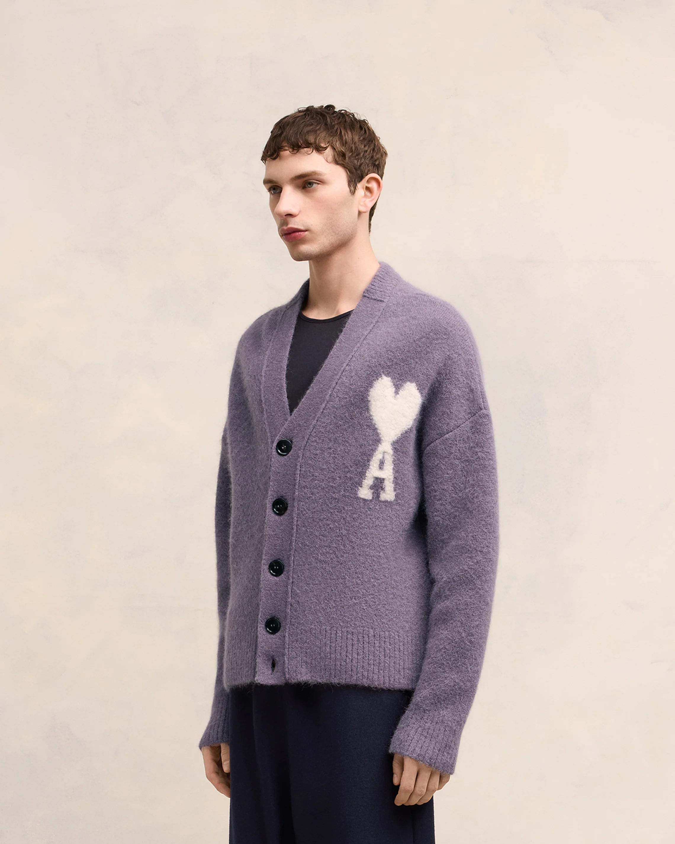Lilac Off-White Ami De Coeur Cardigan - leoleo123123