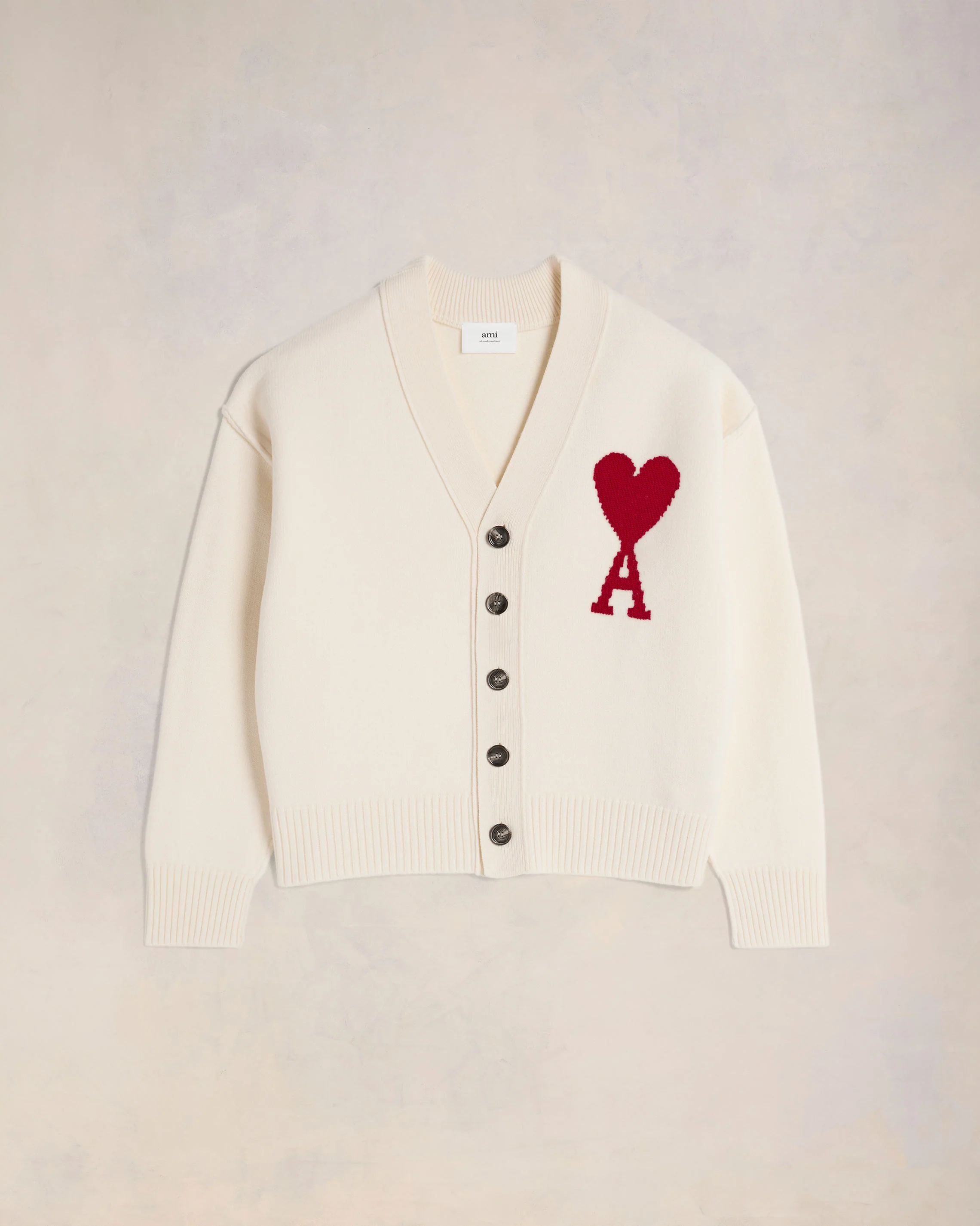 Cardigan Ami De Coeur Rouge Ecru/Rouge - leoleo123123