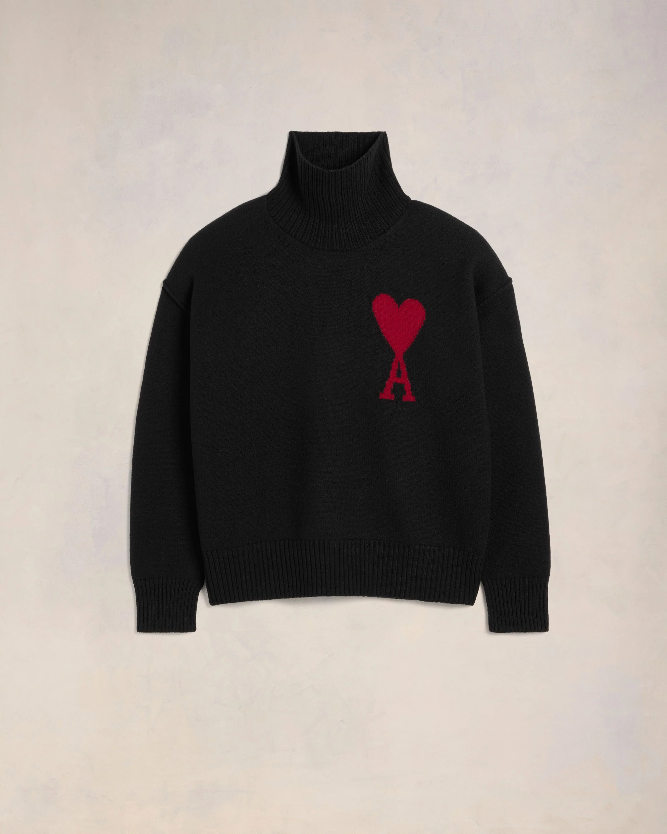 Black Turtleneck Jumper | Ami De Coeur | Ami Paris US - leoleo123123