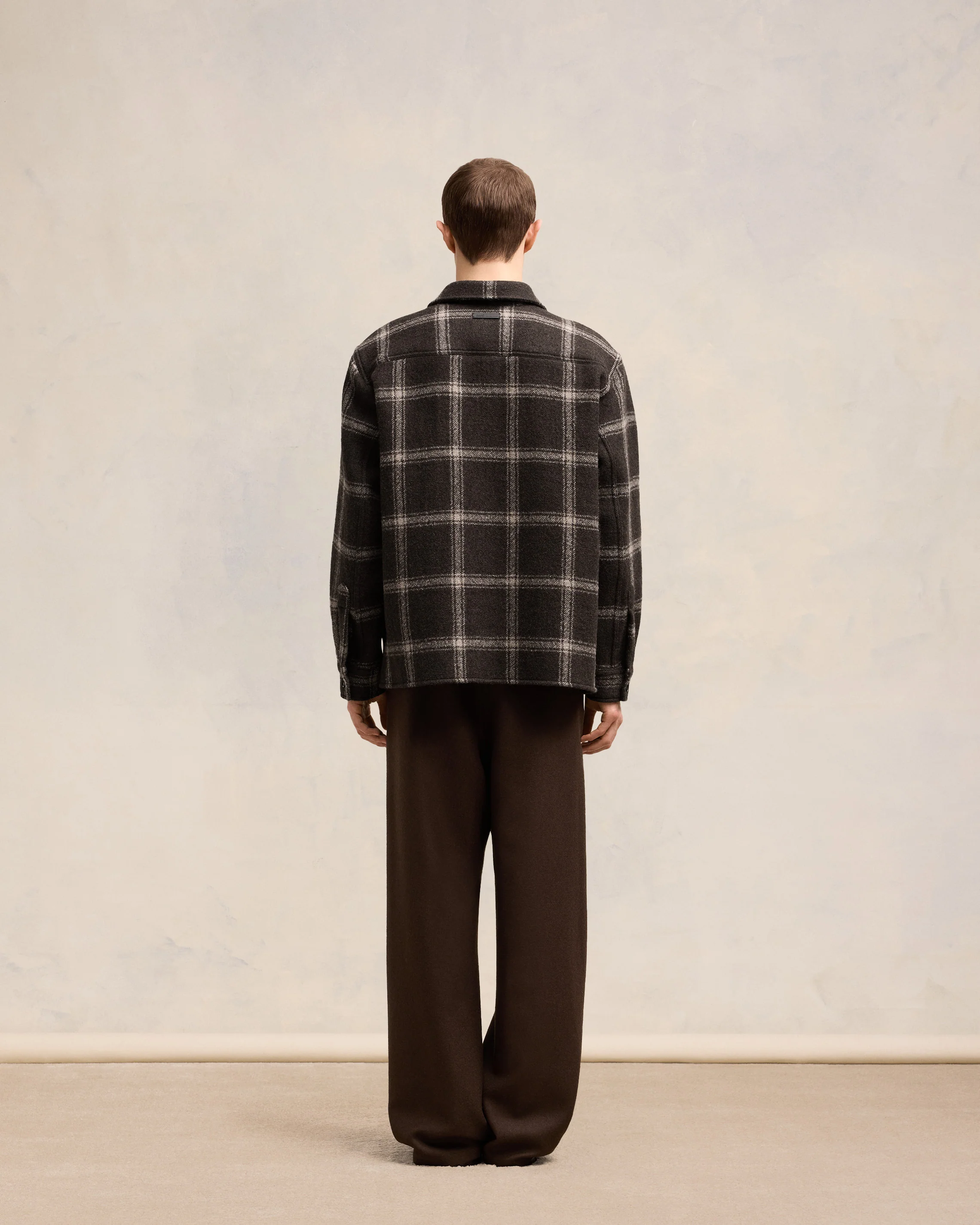 Dark Coffe/Sable Overshirt With Chest Pocket - leoleo123123