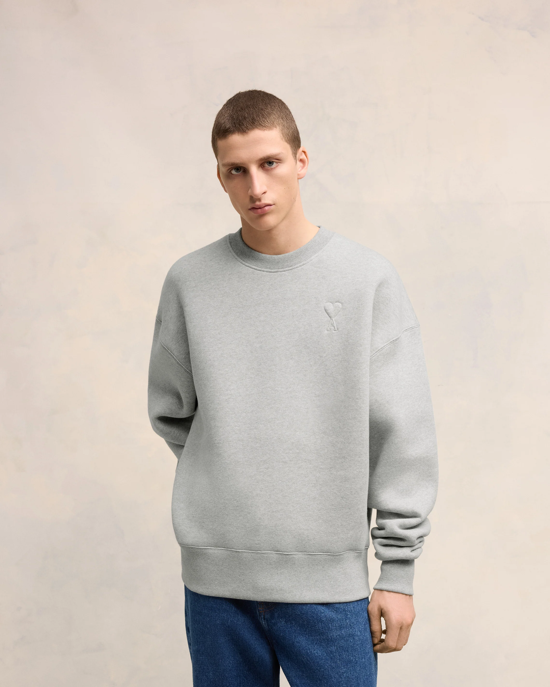 Heather Ash Grey Ami De Coeur Sweatshirt - leoleo123123
